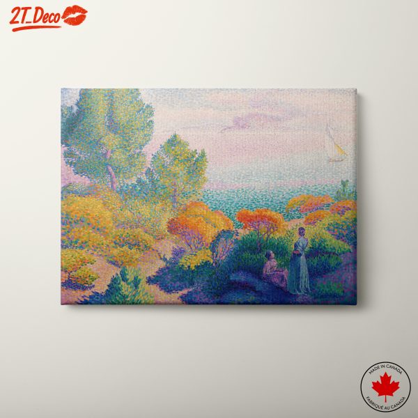 Vibrant Abstract Seascape with Figures