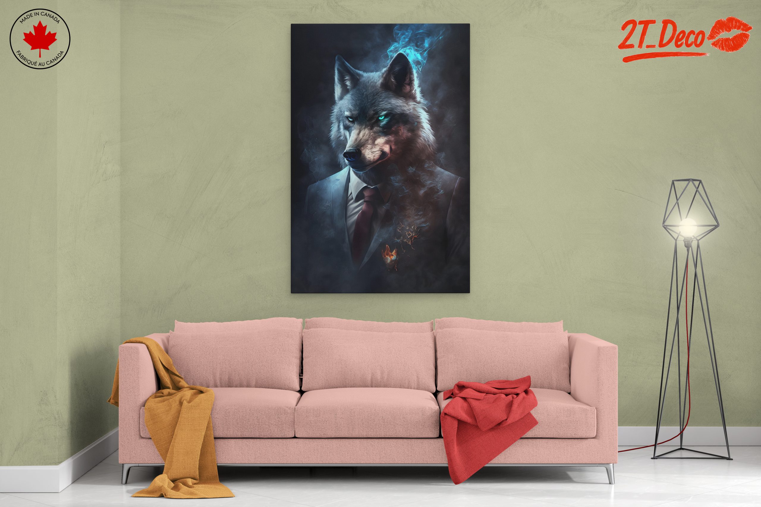 Stylish Wolf Character with Mystical Elements - Image 2