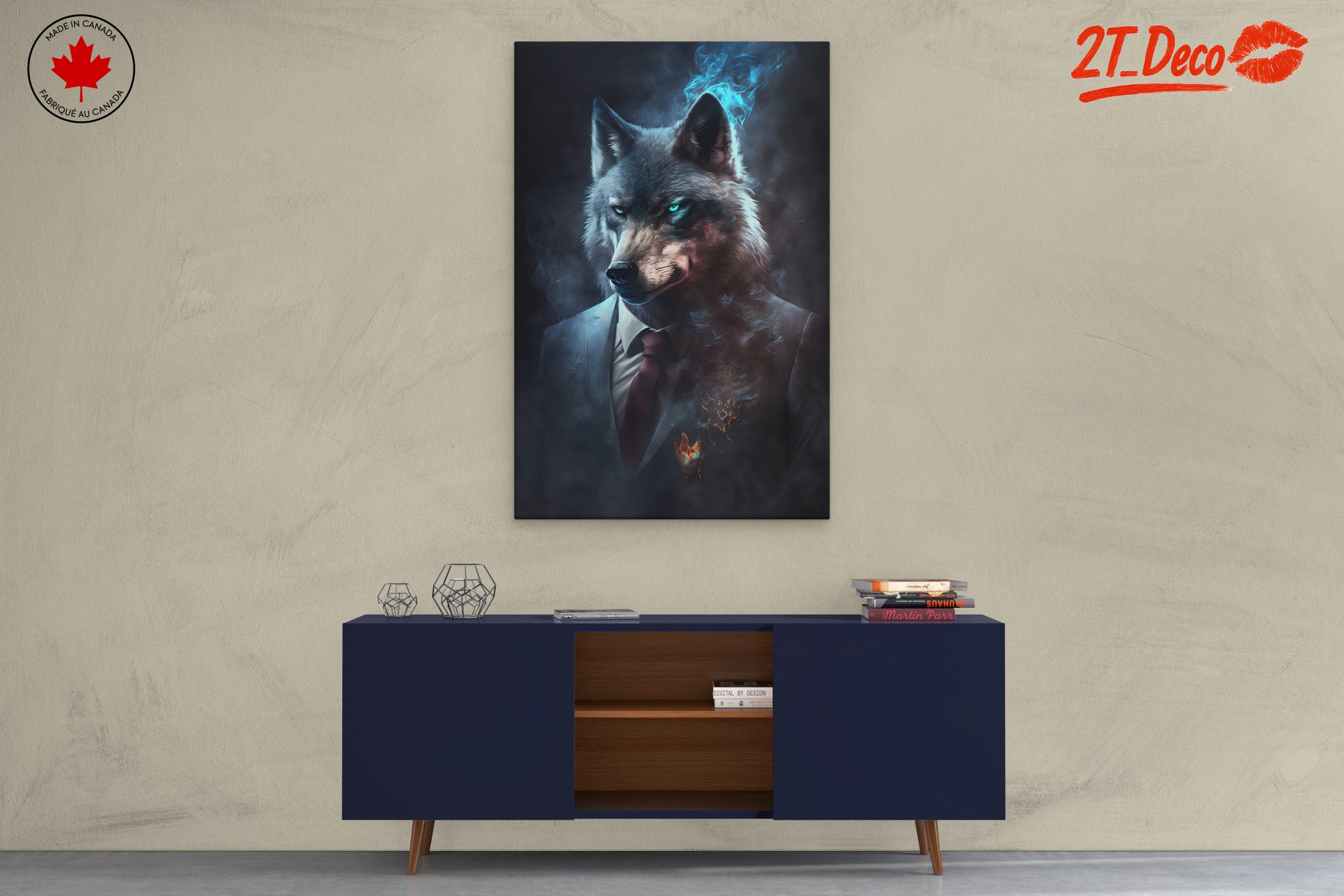 Stylish Wolf Character with Mystical Elements - Image 3