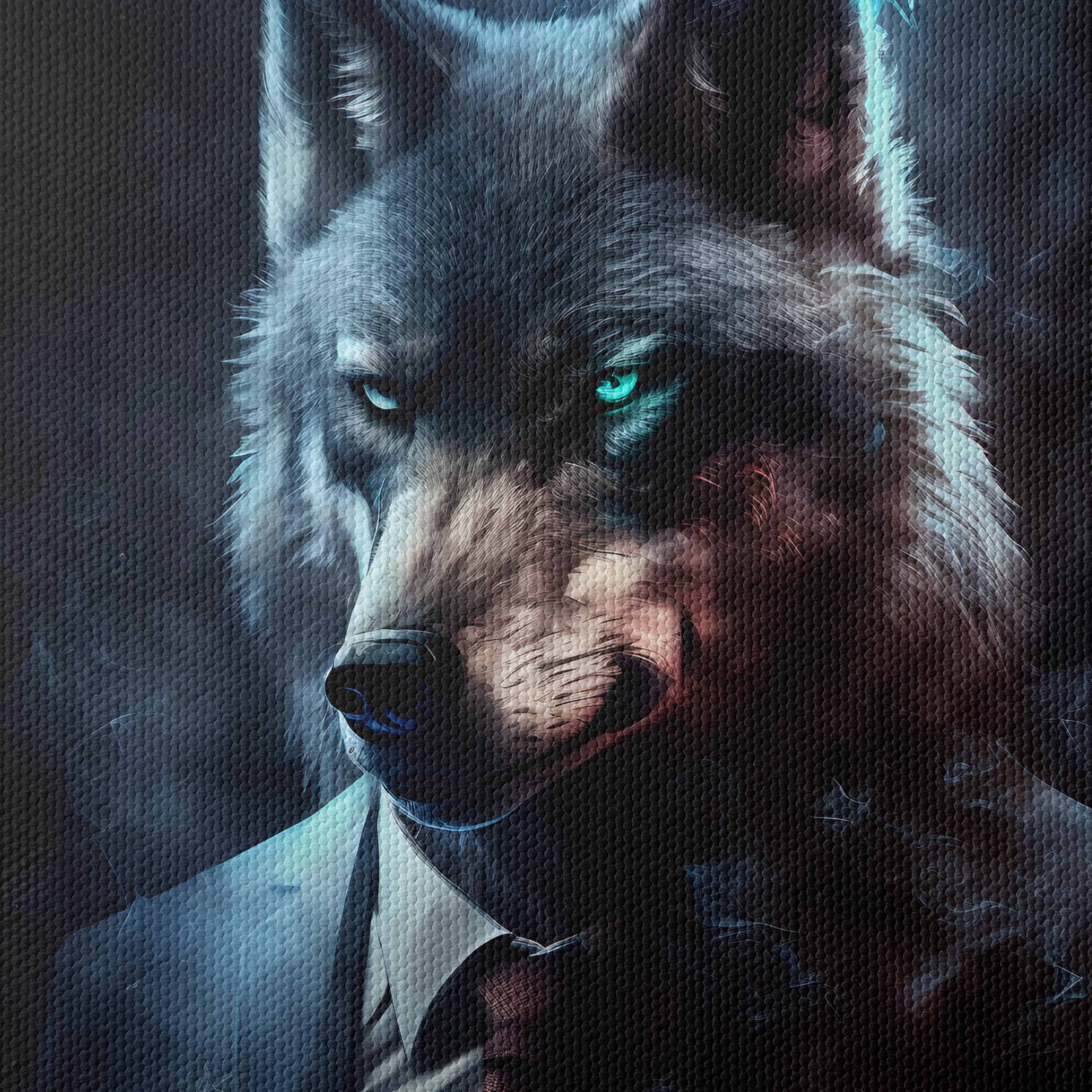 Stylish Wolf Character with Mystical Elements - Image 4