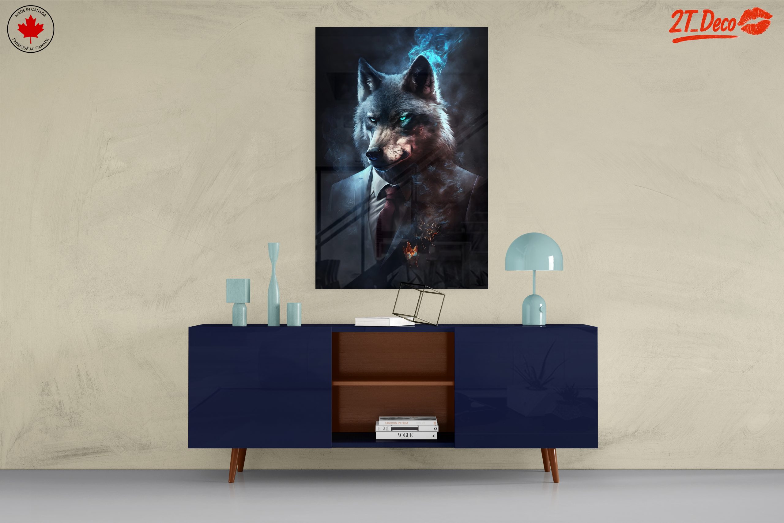Stylish Wolf Character with Mystical Elements - Image 8