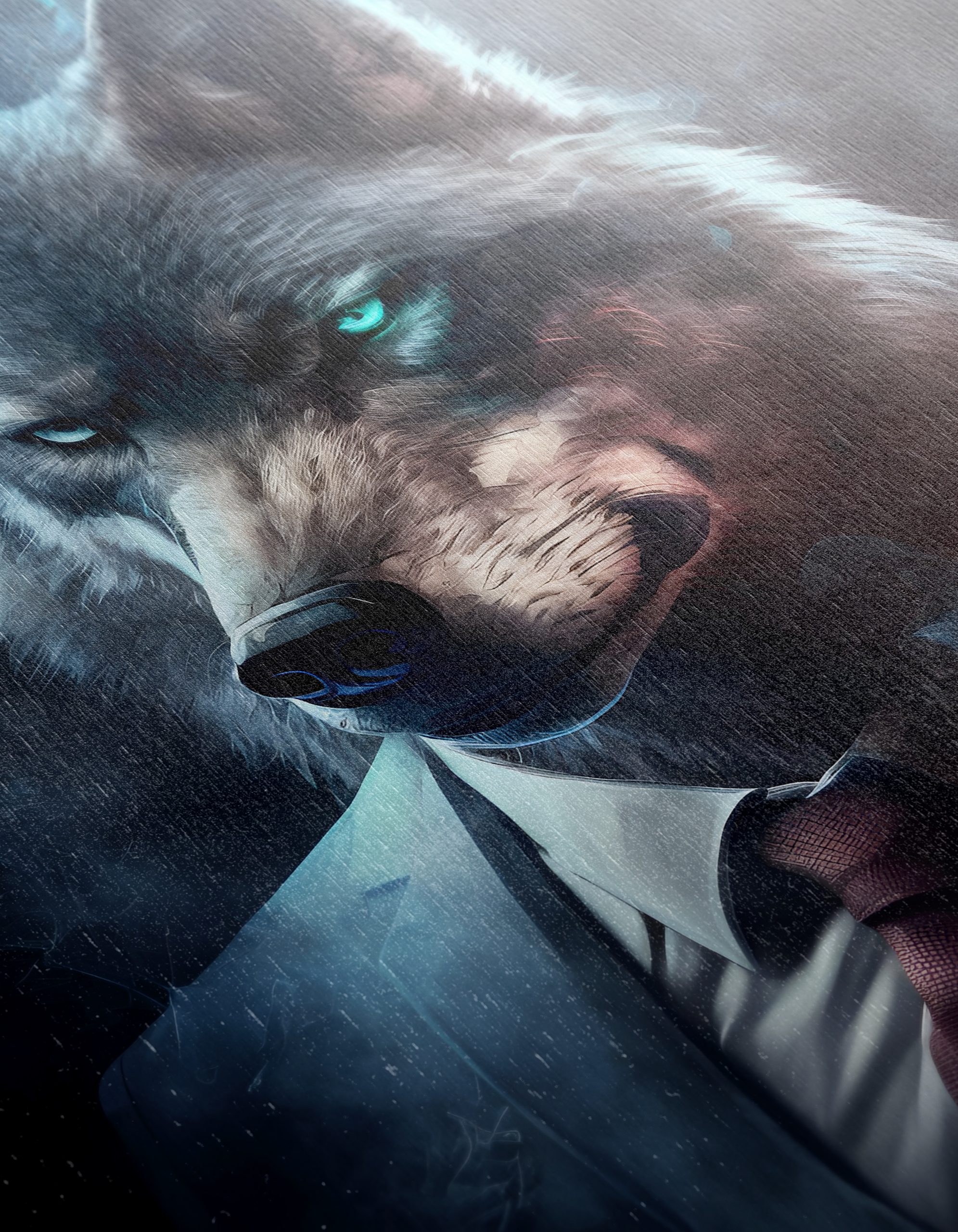 Stylish Wolf Character with Mystical Elements - Image 12