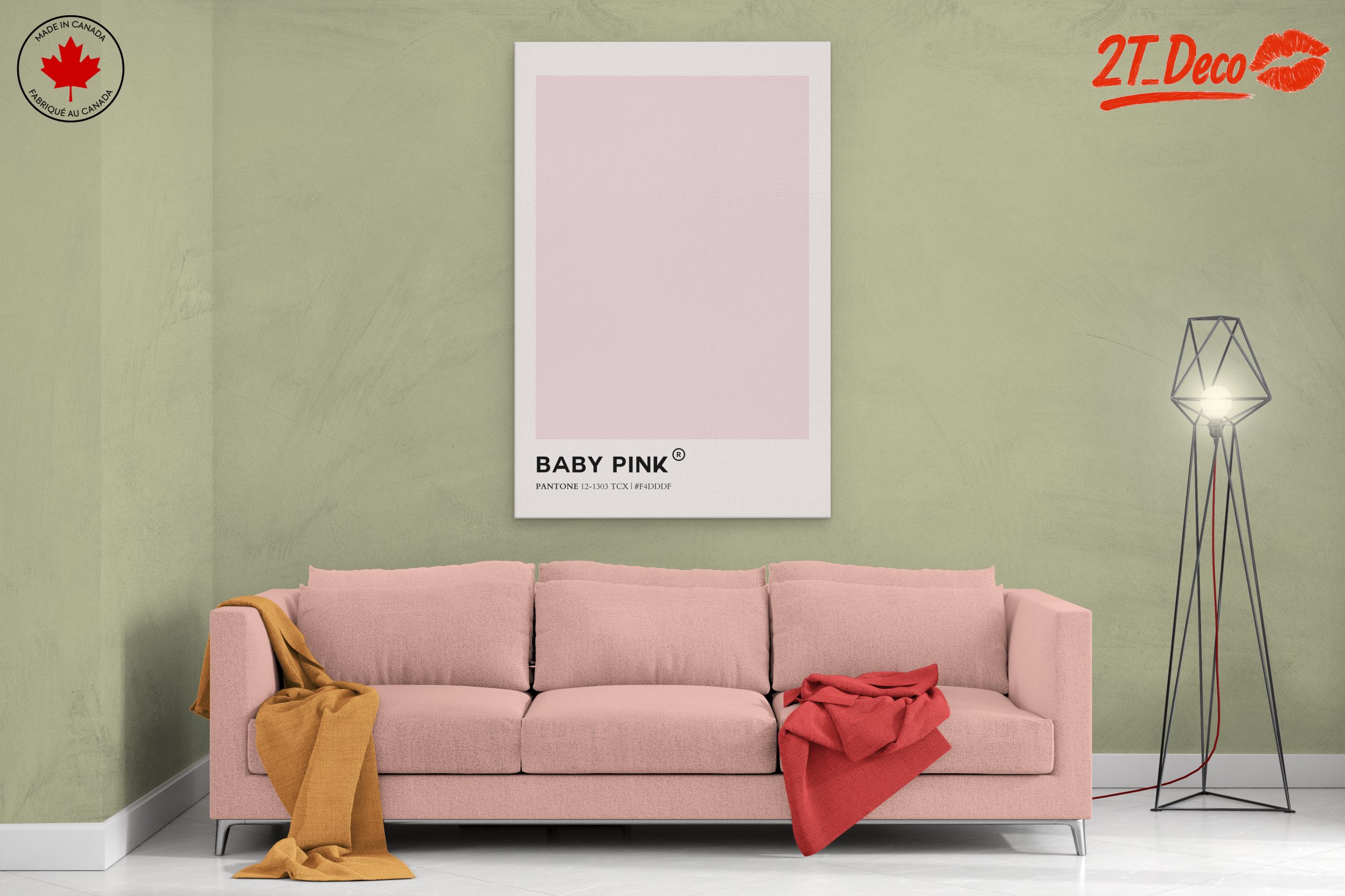 Soft Baby Pink Color Artwork - Image 2