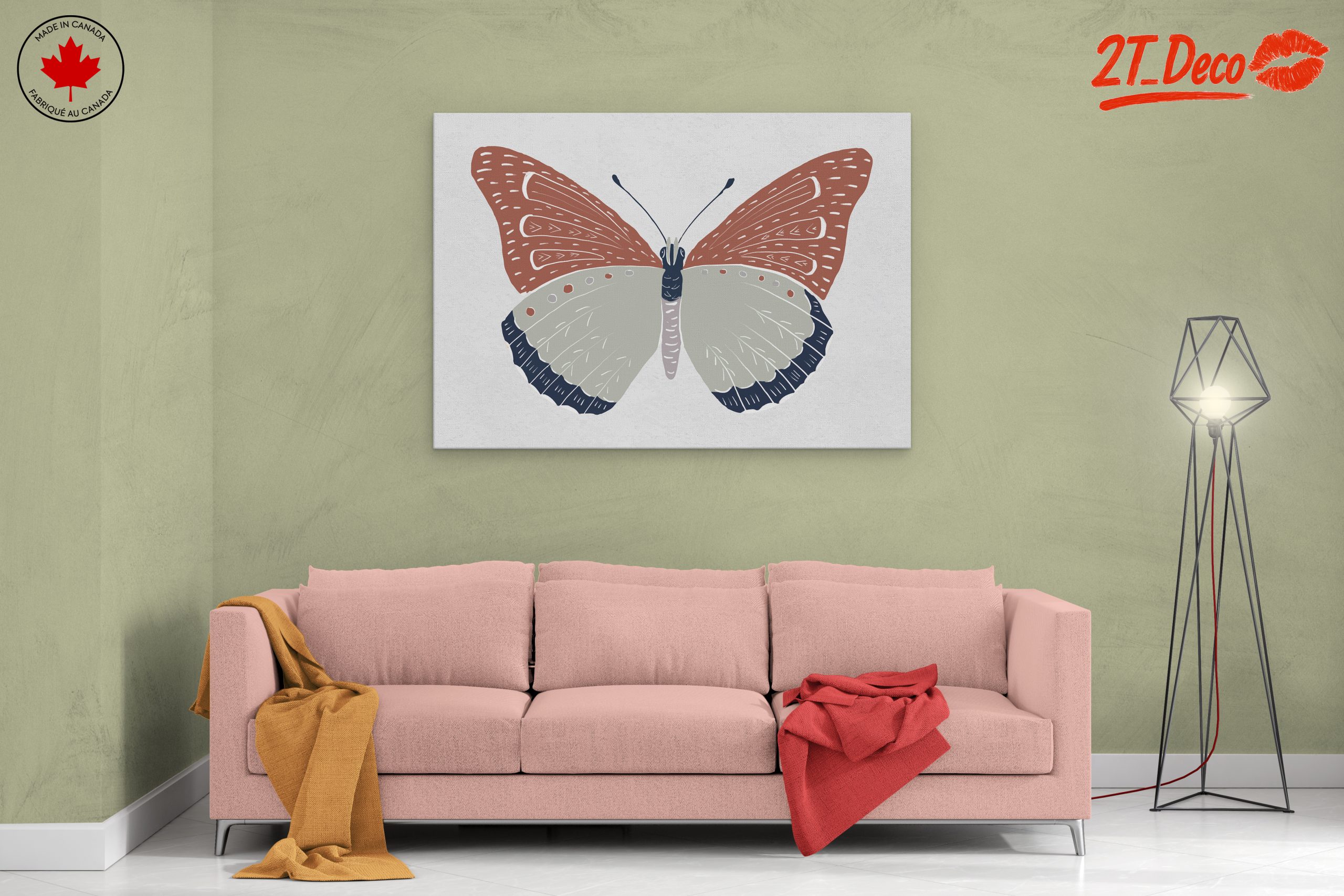 Stylized Butterfly Illustration with Earthy Tones - Image 2
