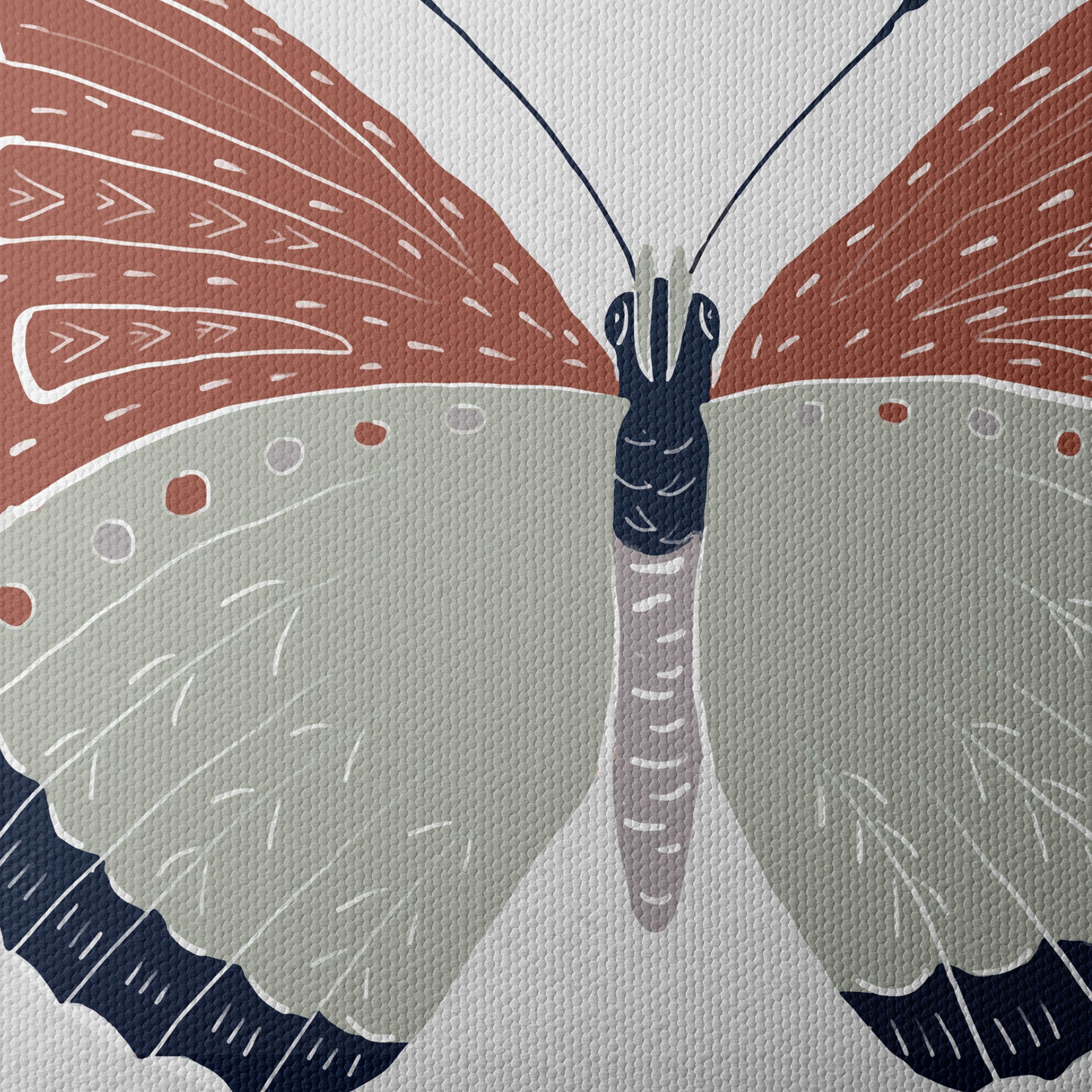 Stylized Butterfly Illustration with Earthy Tones - Image 4
