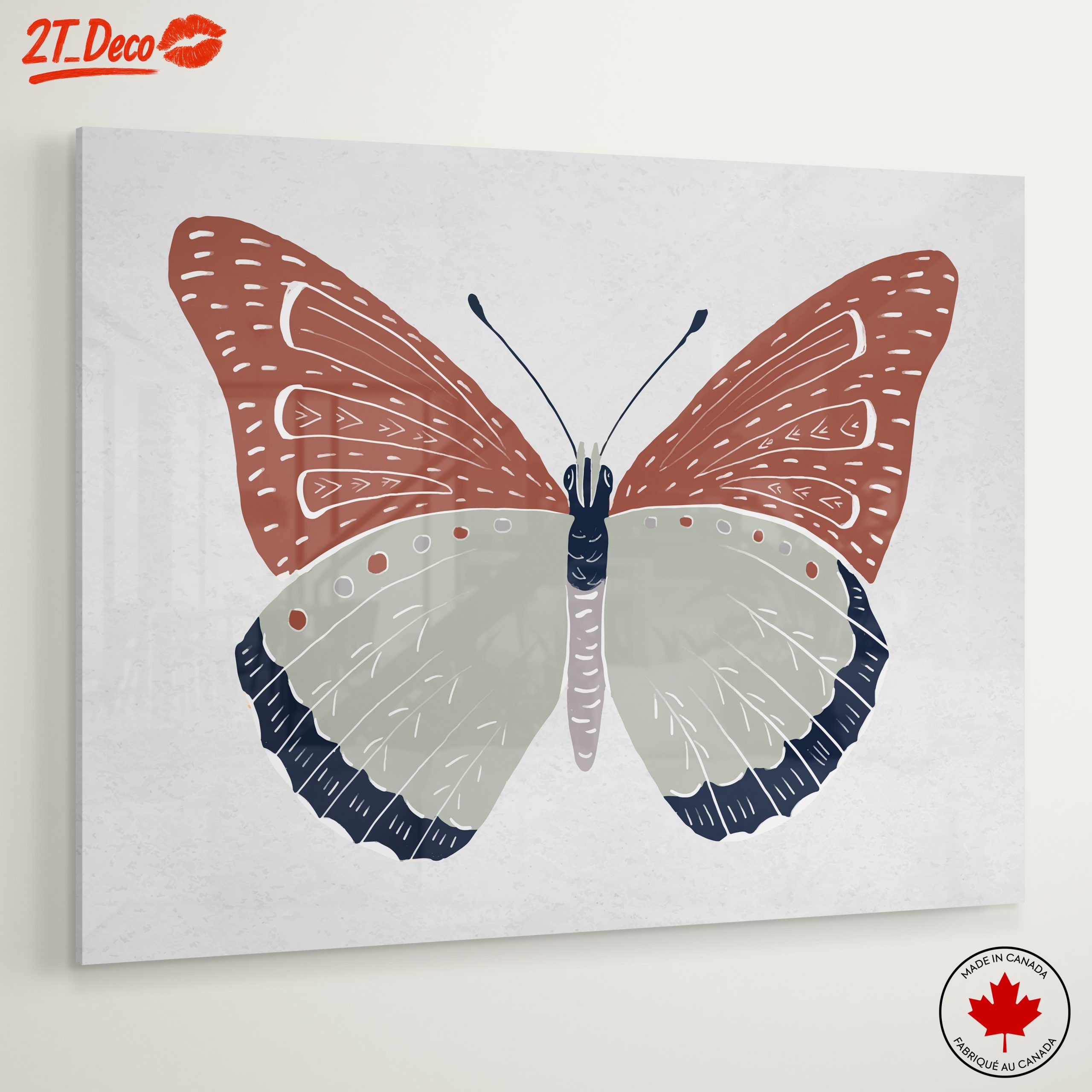 Stylized Butterfly Illustration with Earthy Tones - Image 6