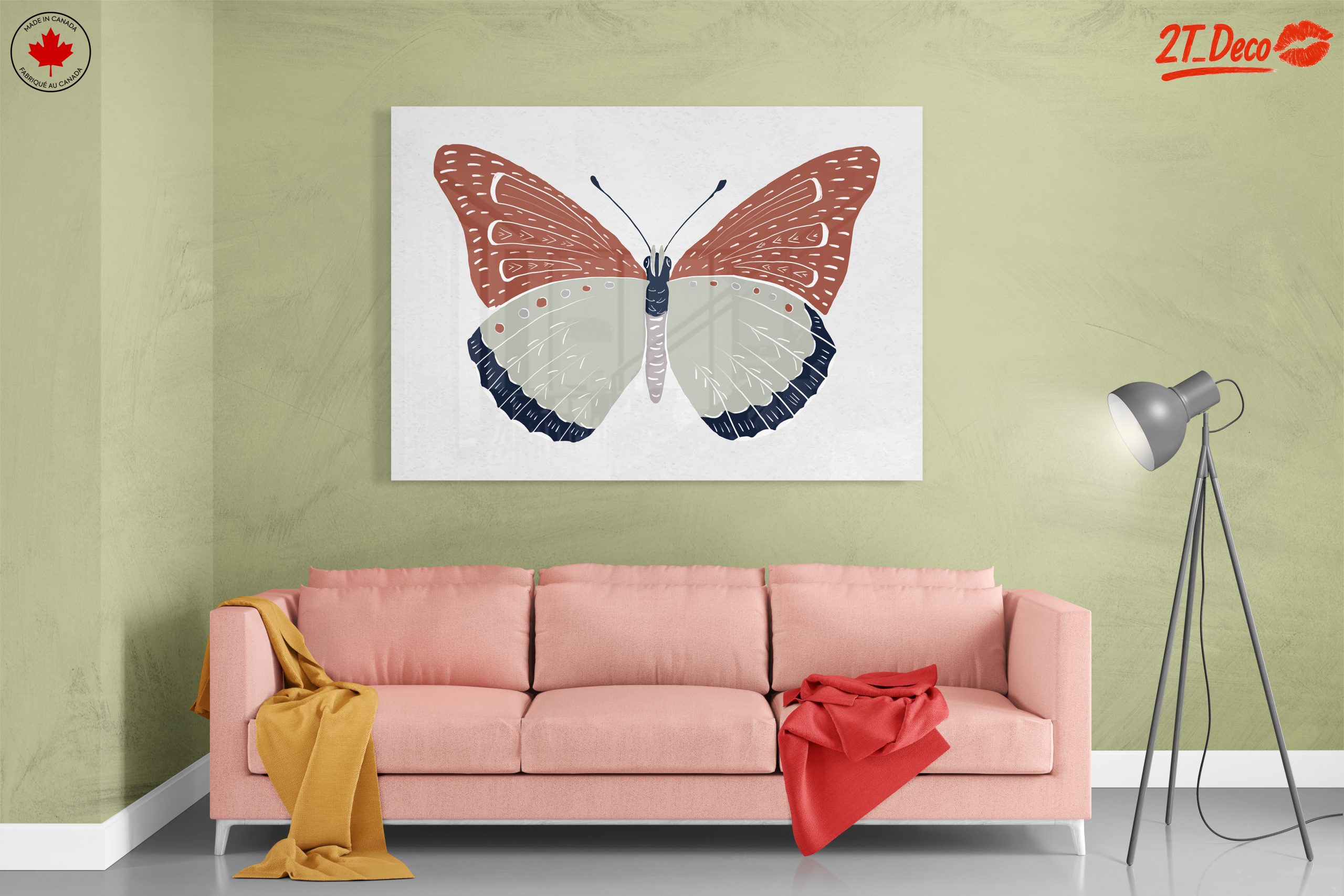 Stylized Butterfly Illustration with Earthy Tones - Image 7