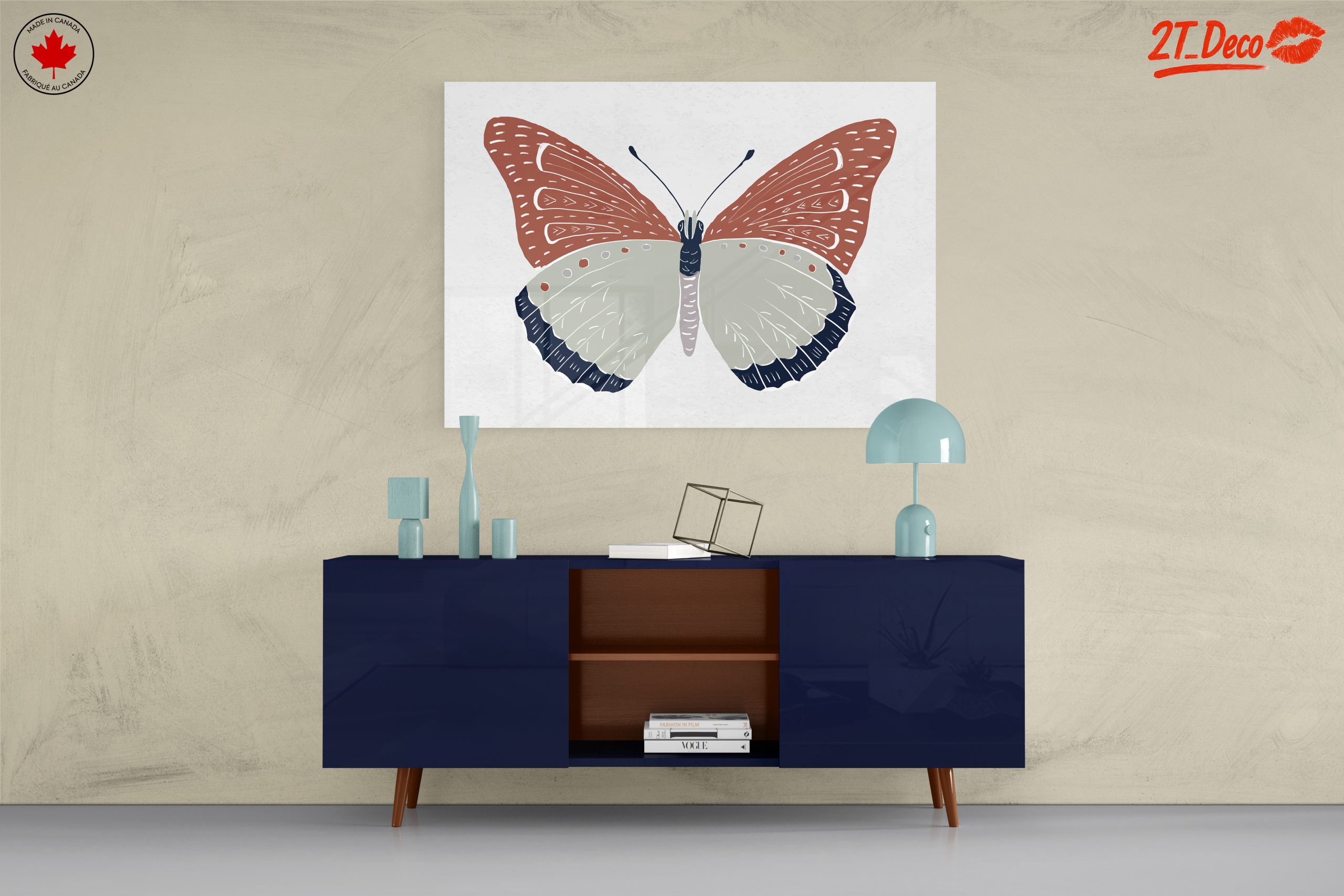 Stylized Butterfly Illustration with Earthy Tones - Image 8