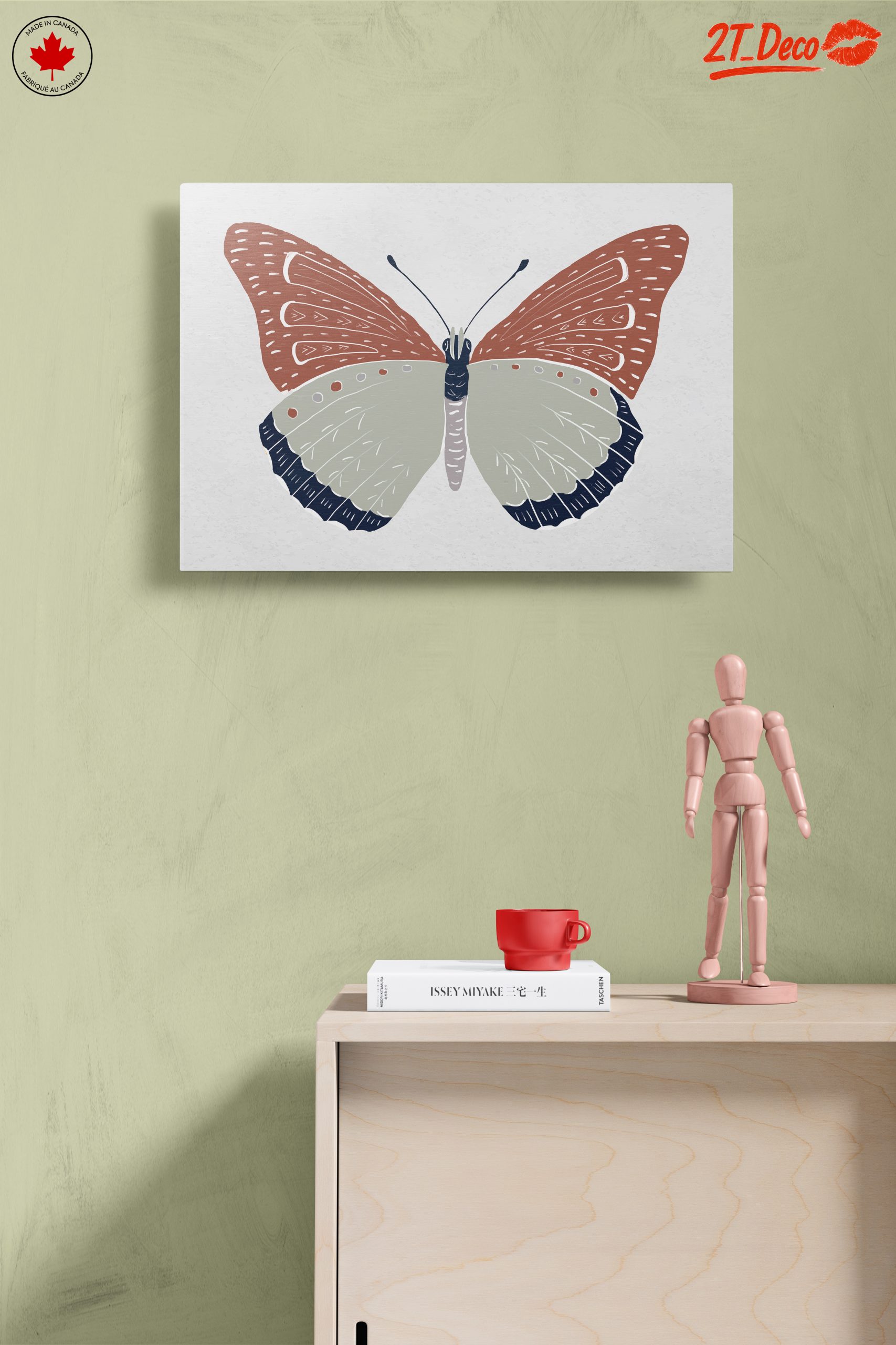Stylized Butterfly Illustration with Earthy Tones - Image 14