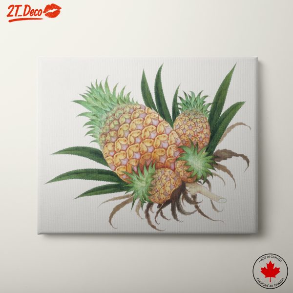 Stylized Pineapples in Abstract Design