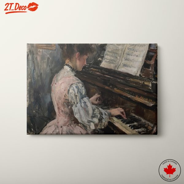 Young Woman Playing Piano Contemporary Portrait