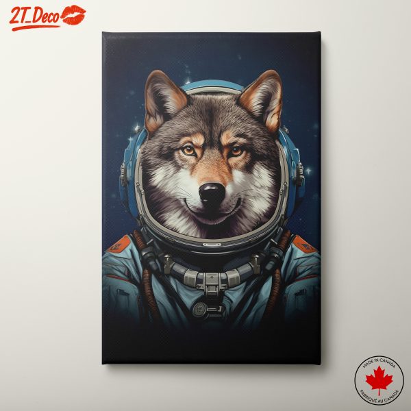 Wolf Astronaut Art in Outer Space