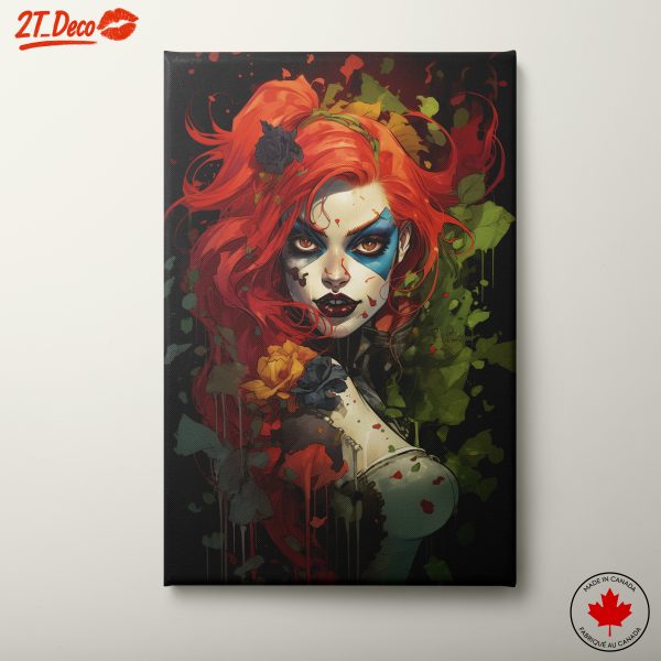 Stylized Modern Character Portrait with Floral Accents