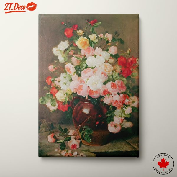 Vibrant Floral Arrangement in Ceramics