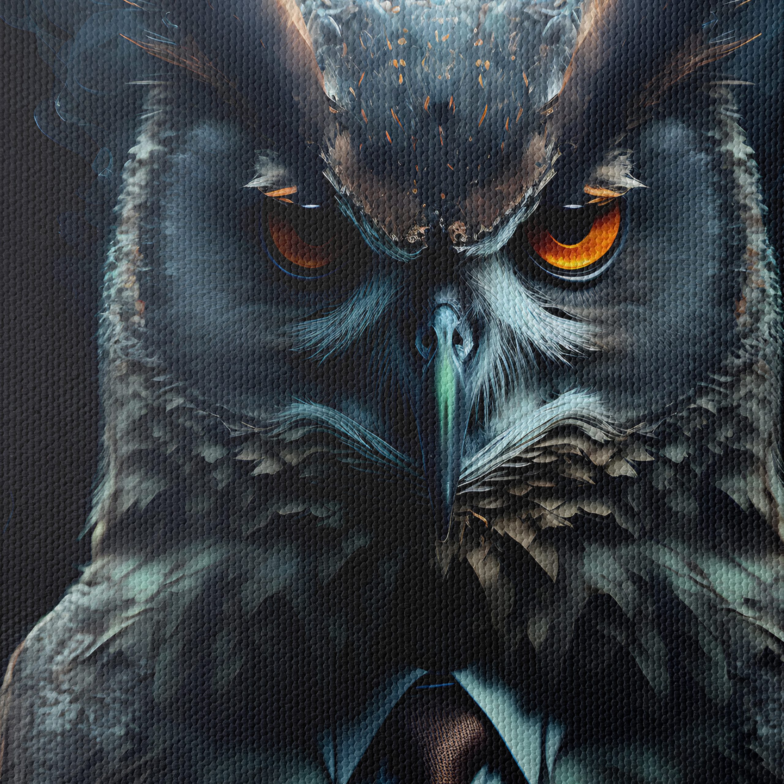 Majestic Owl in a Suit with Smoke - Image 4