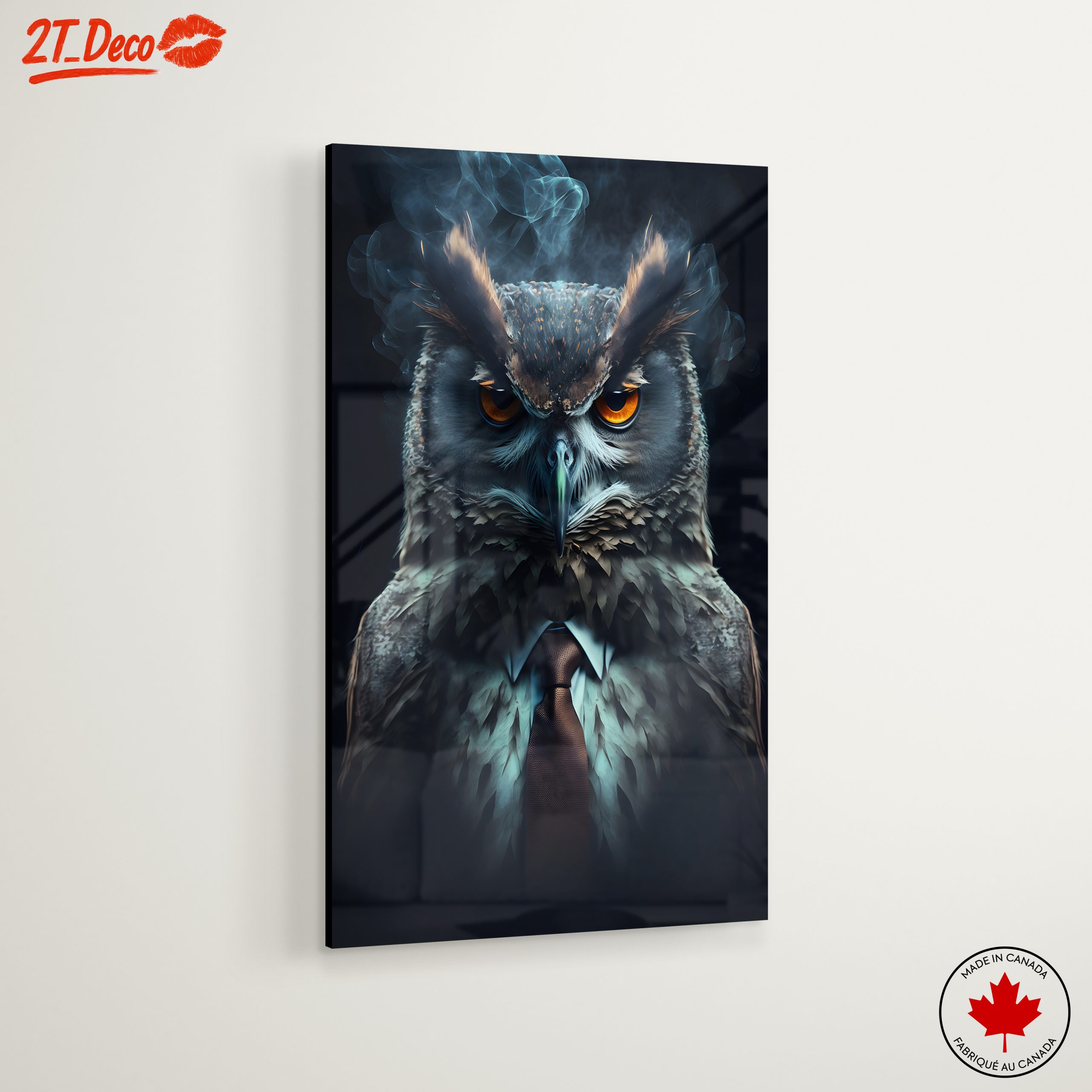 Majestic Owl in a Suit with Smoke - Image 6