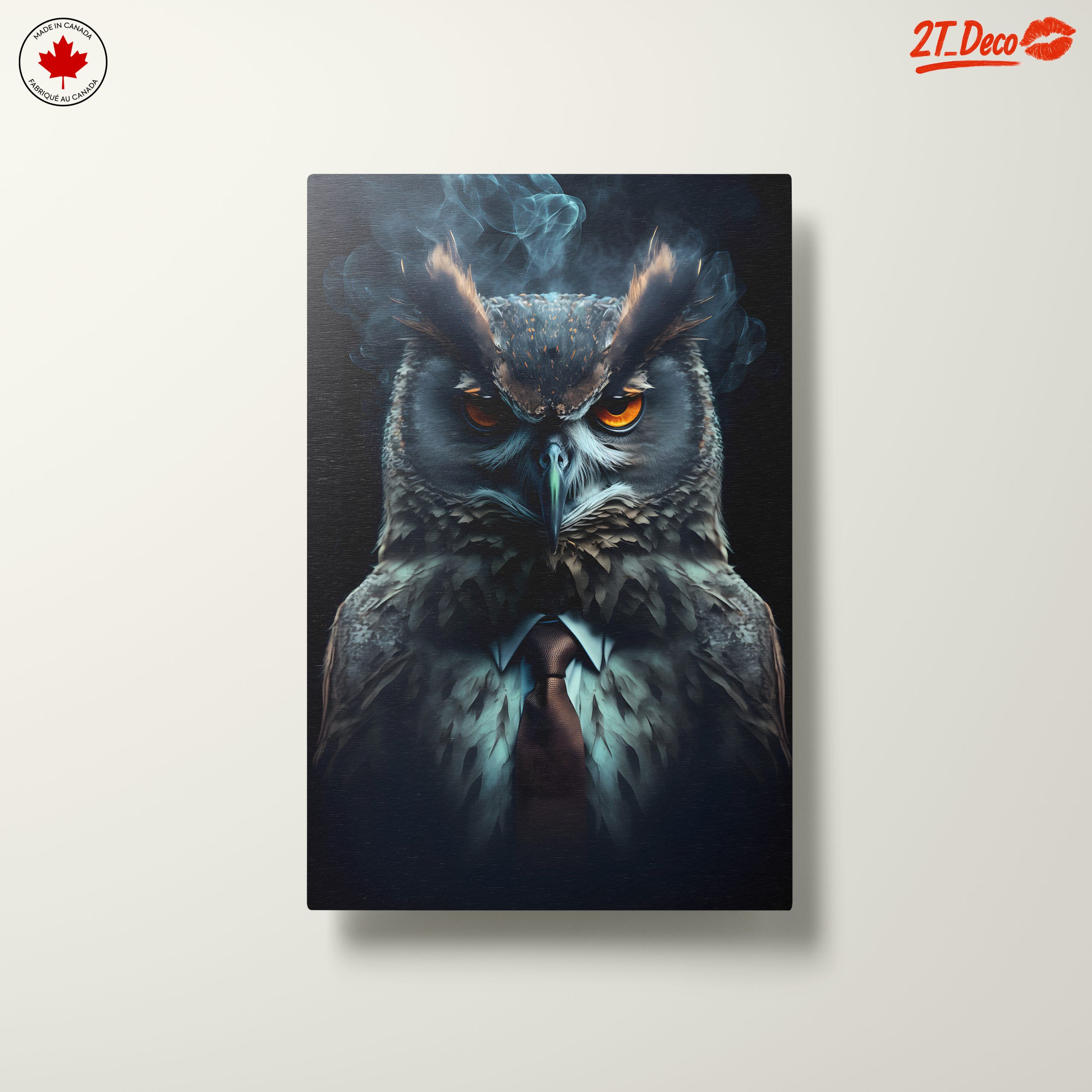 Majestic Owl in a Suit with Smoke - Image 10