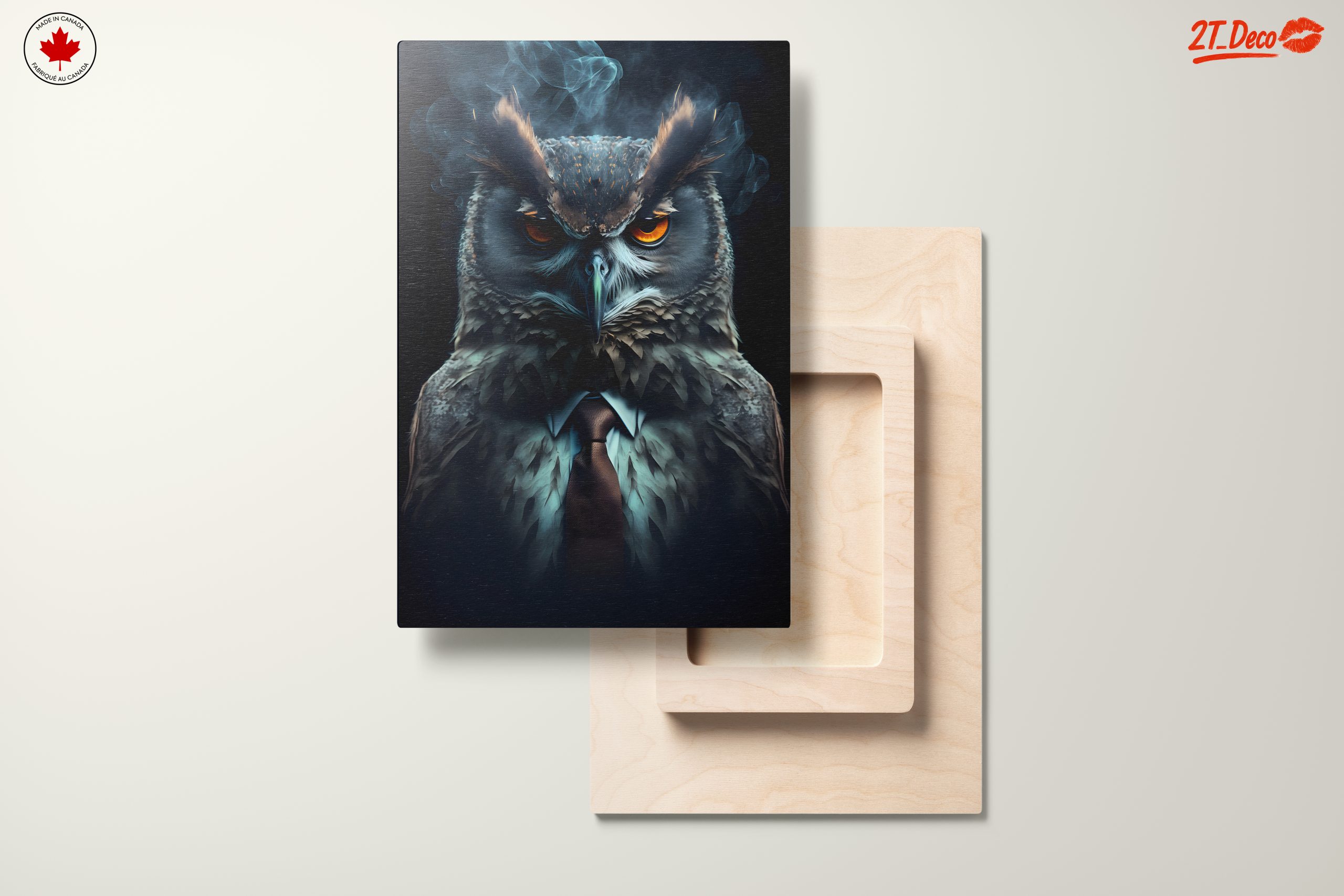 Majestic Owl in a Suit with Smoke - Image 11