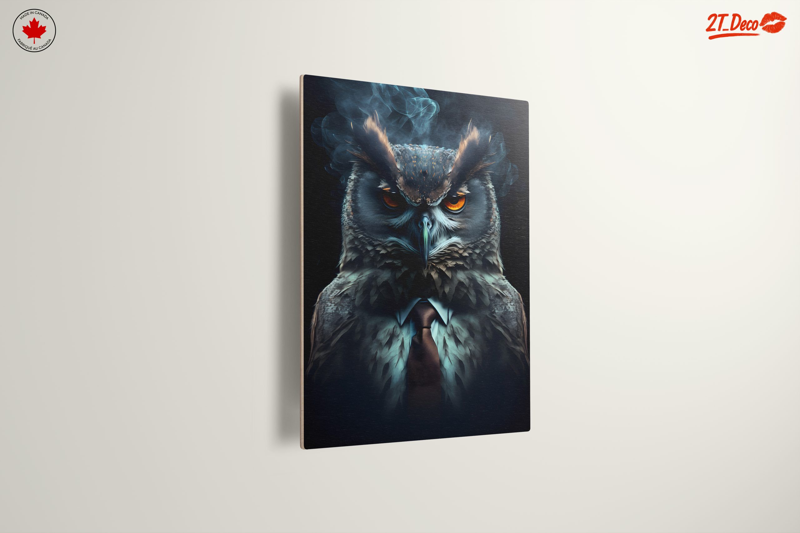 Majestic Owl in a Suit with Smoke - Image 13