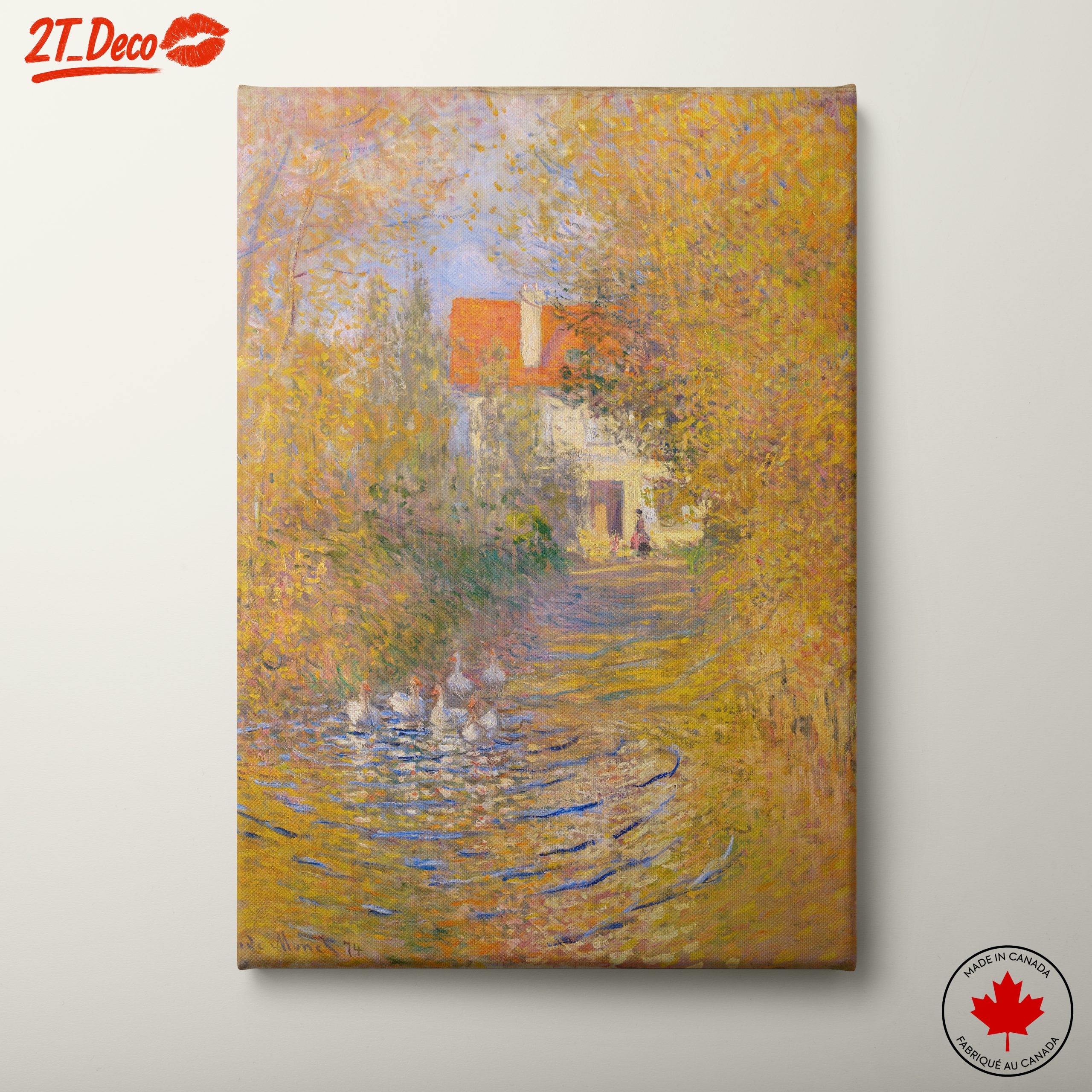 Serene Impressionist Landscape with Ducks 2