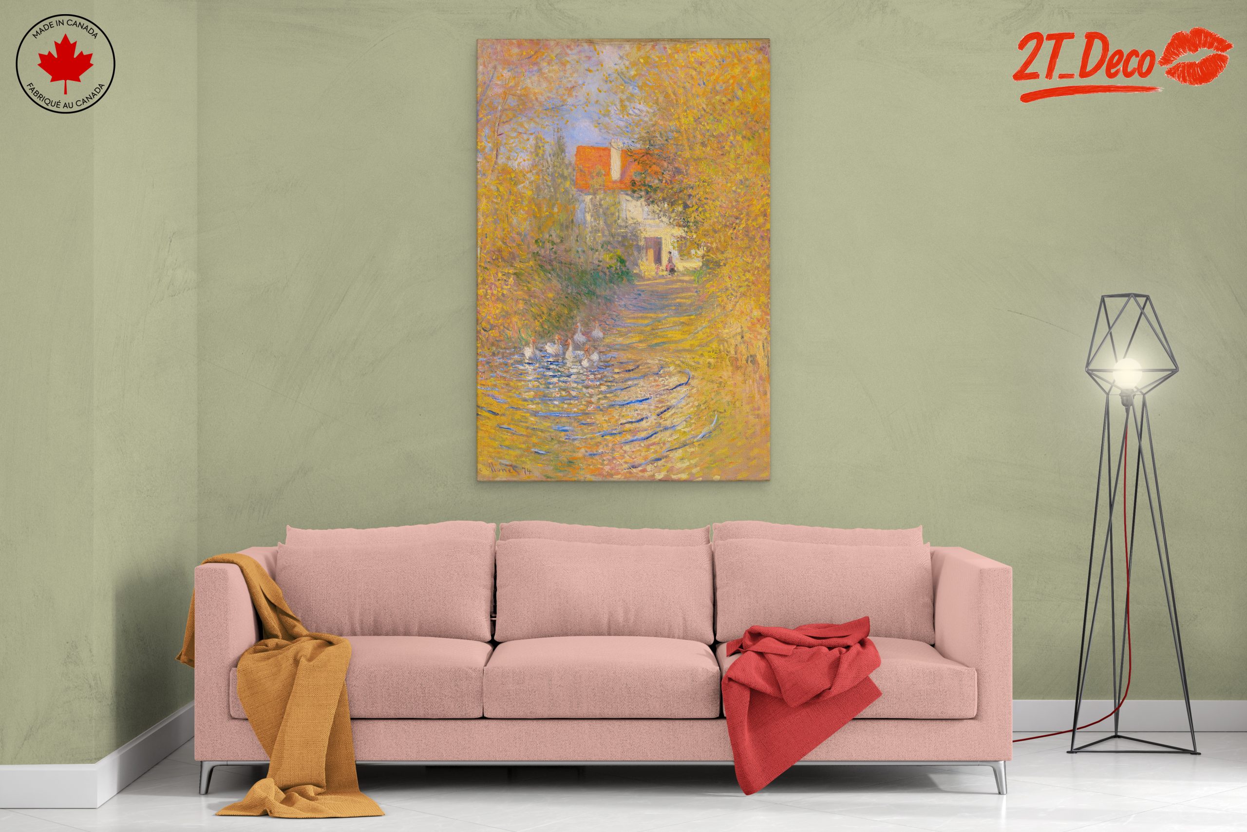 Serene Impressionist Landscape with Ducks 2 - Image 2