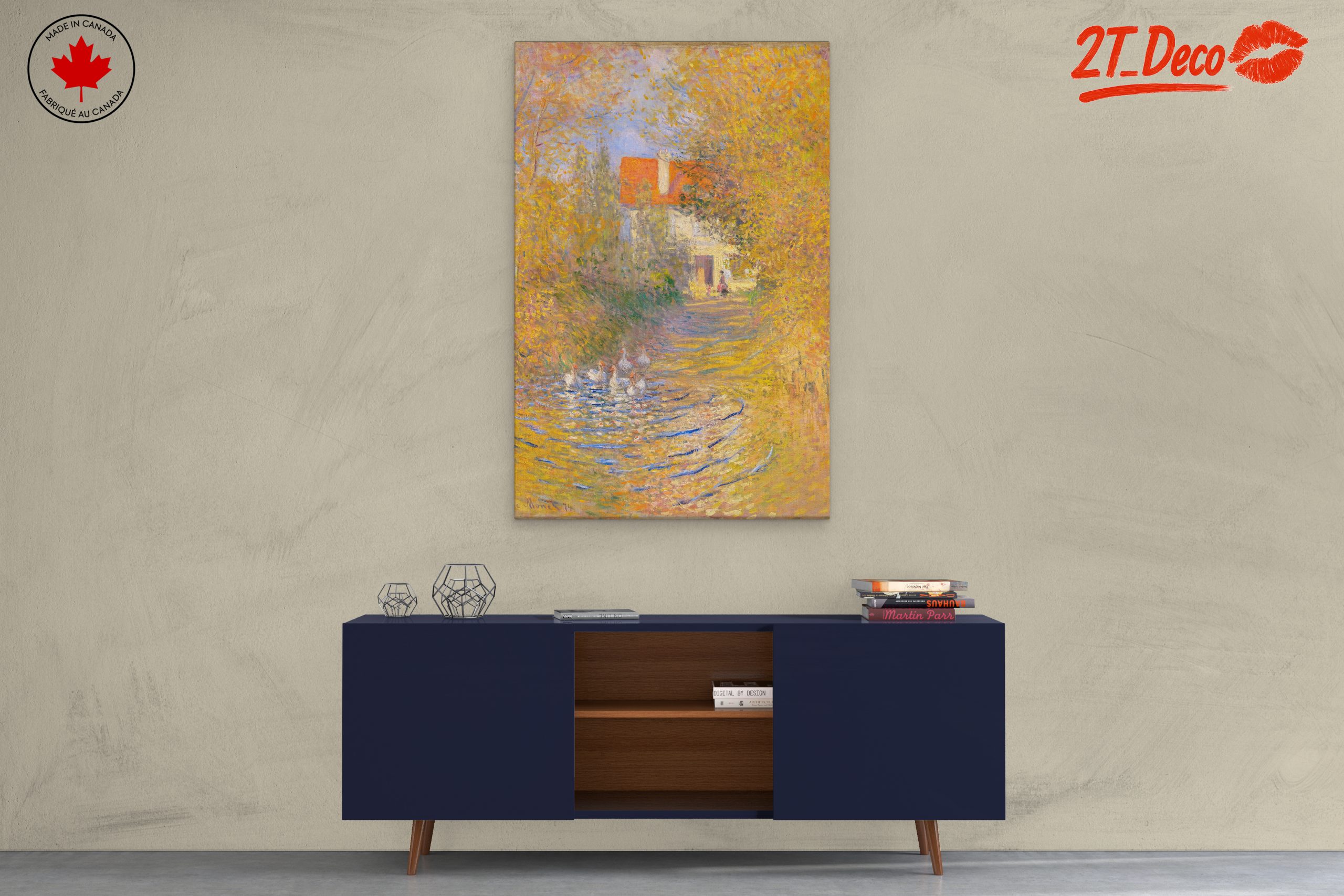 Serene Impressionist Landscape with Ducks 2 - Image 3