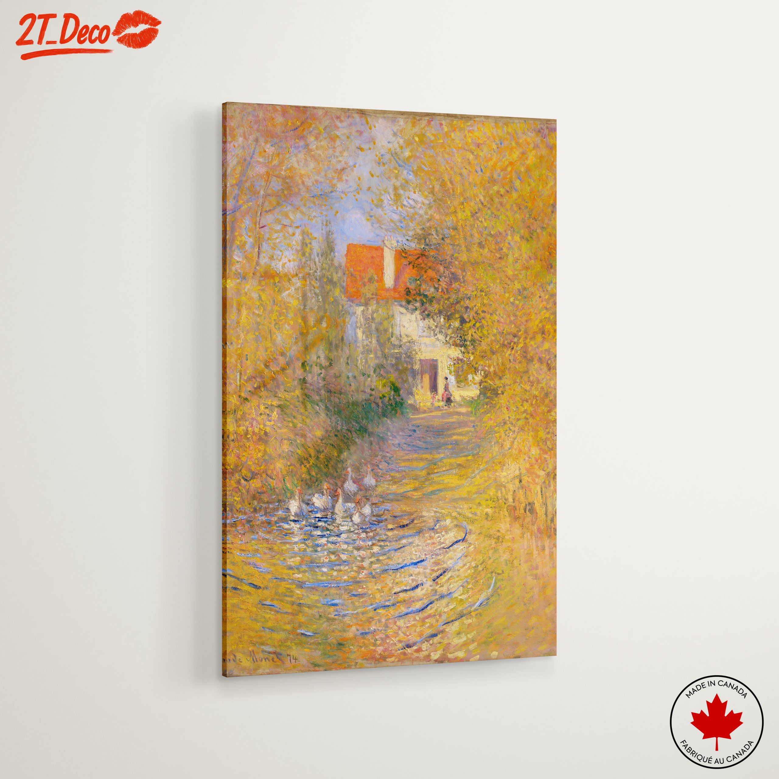 Serene Impressionist Landscape with Ducks 2 - Image 6