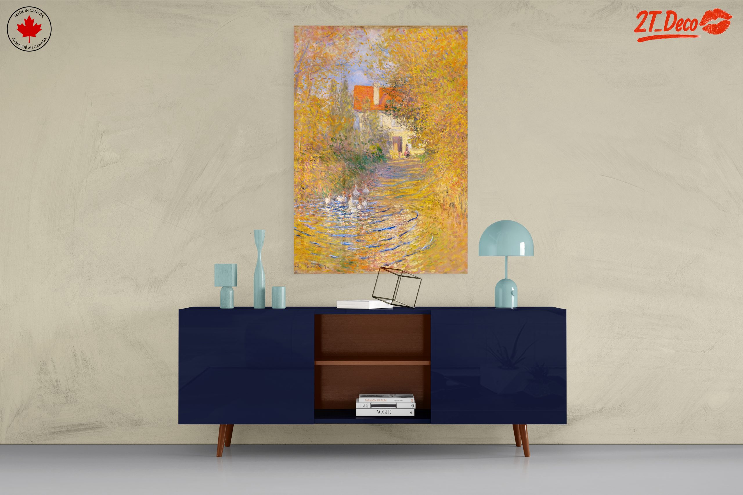 Serene Impressionist Landscape with Ducks 2 - Image 8