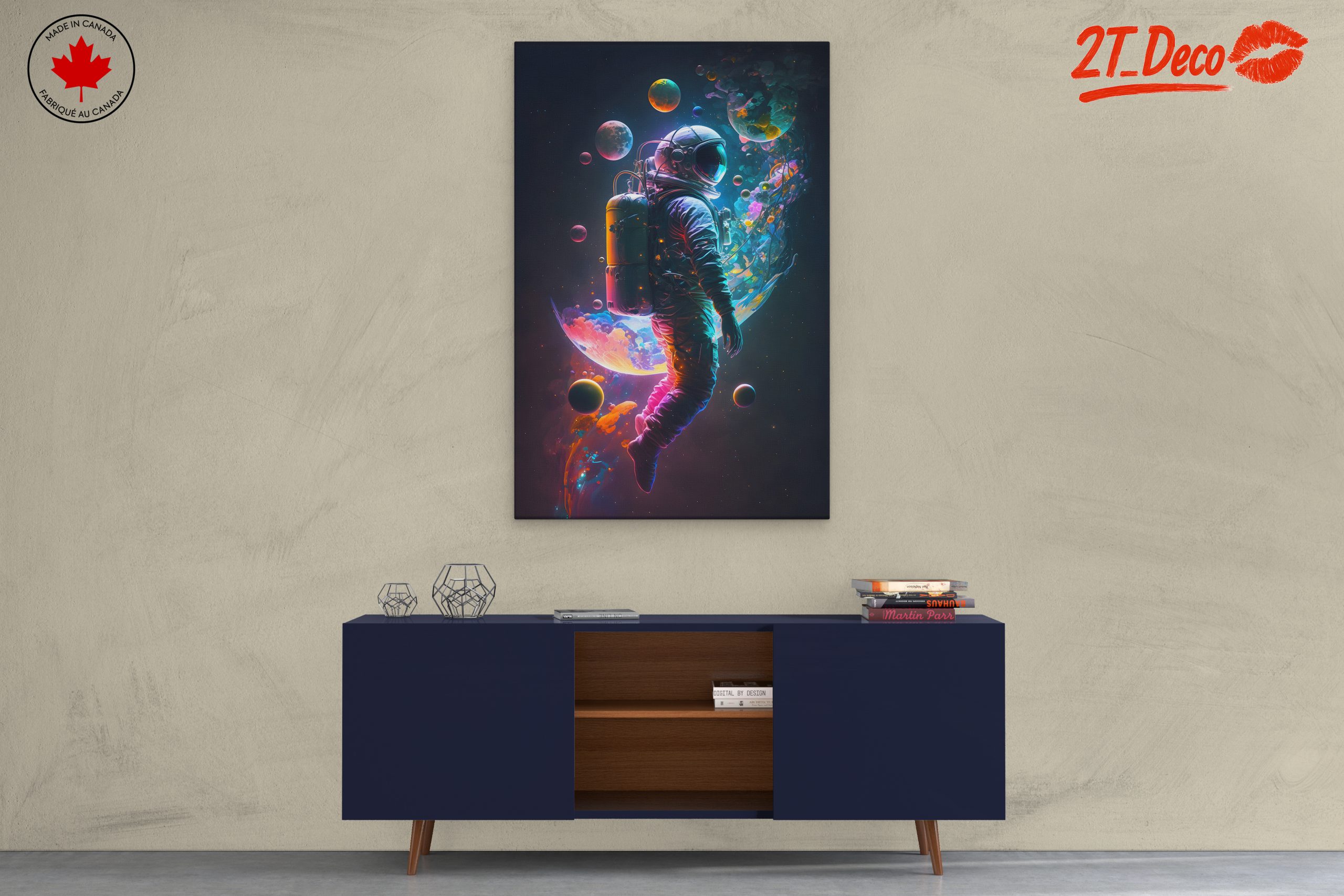 Astronaut in Vibrant Cosmic Space Adventure - Image 3