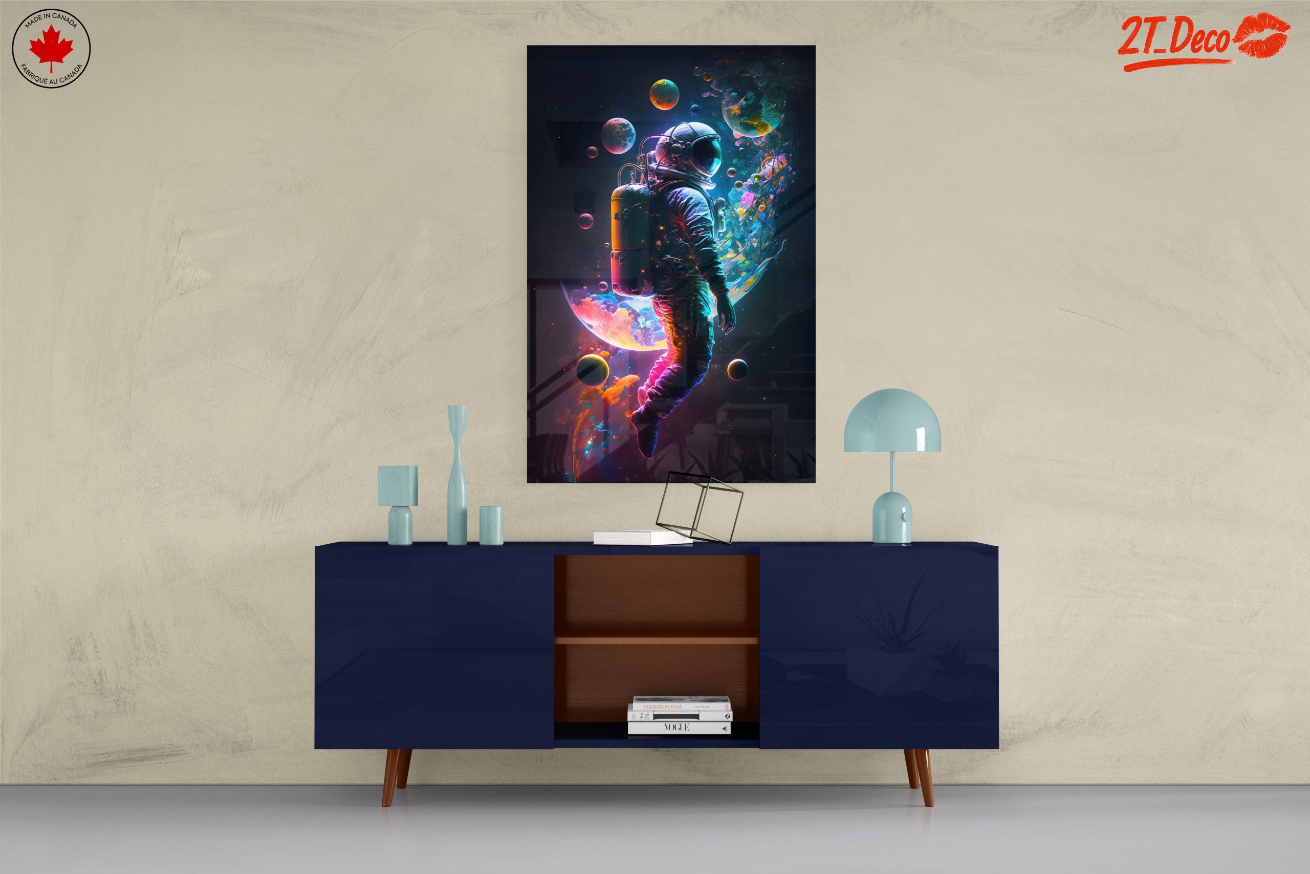 Astronaut in Vibrant Cosmic Space Adventure - Image 8