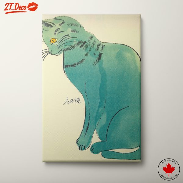 Stylized Cat Illustration in Soft Colors