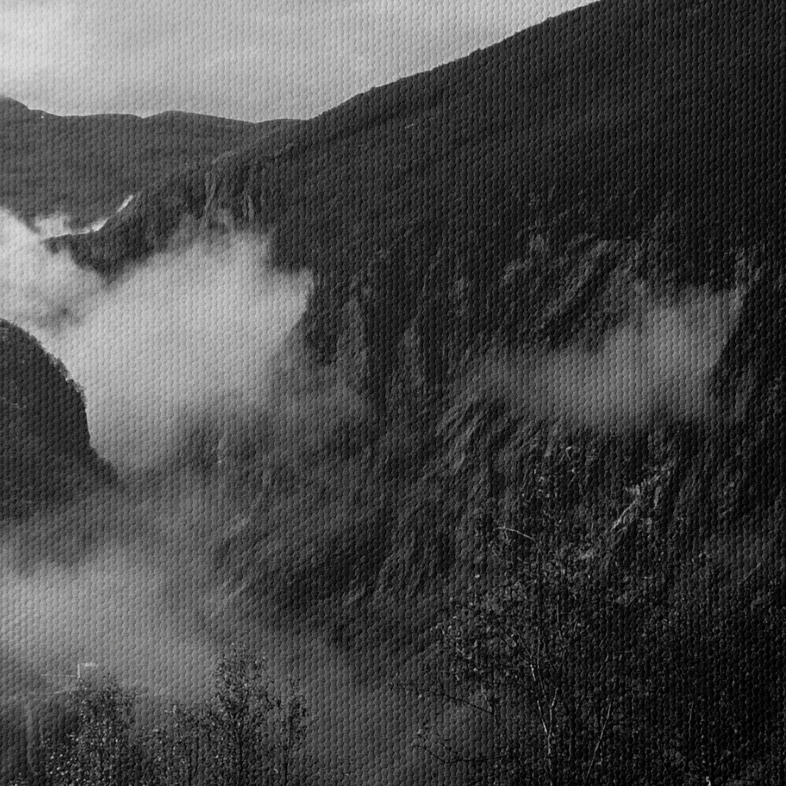 Misty Mountain Landscape in Black and White - Image 4