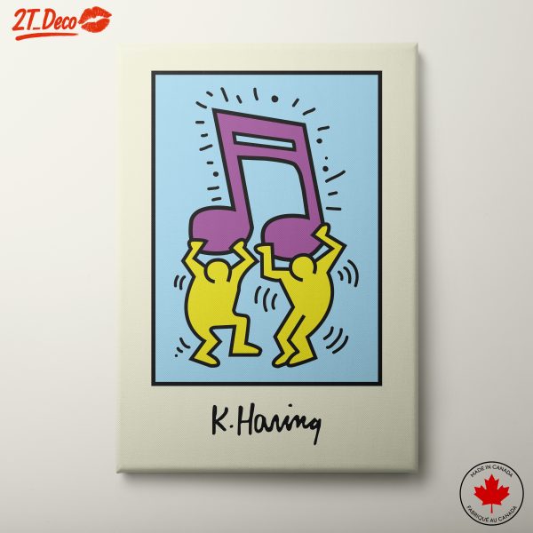 Vibrant Contemporary Pop Art Inspired by Keith Haring