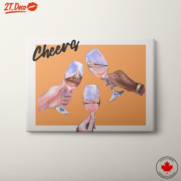 Celebratory Cheers Art Featuring Wine Glasses