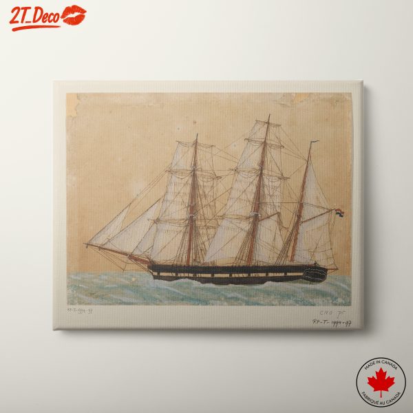 Classic Sailing Ship in Historical Maritime Scene