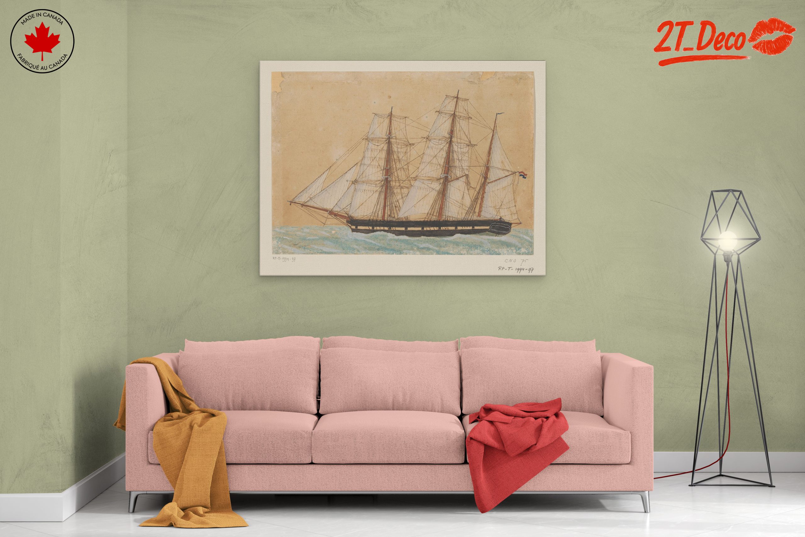 Classic Sailing Ship in Historical Maritime Scene - Image 2