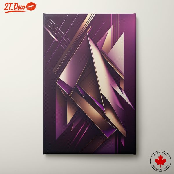 Modern Geometric Abstract Art in Violet Tones