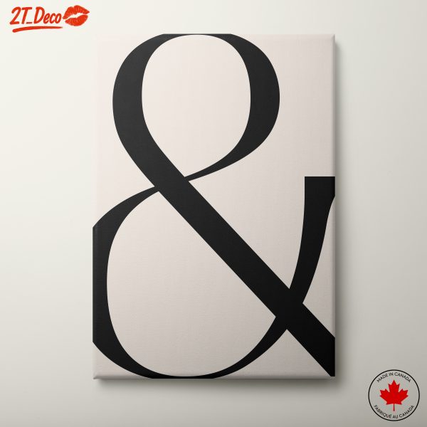 Bold Ampersand Typography Art for Modern Spaces
