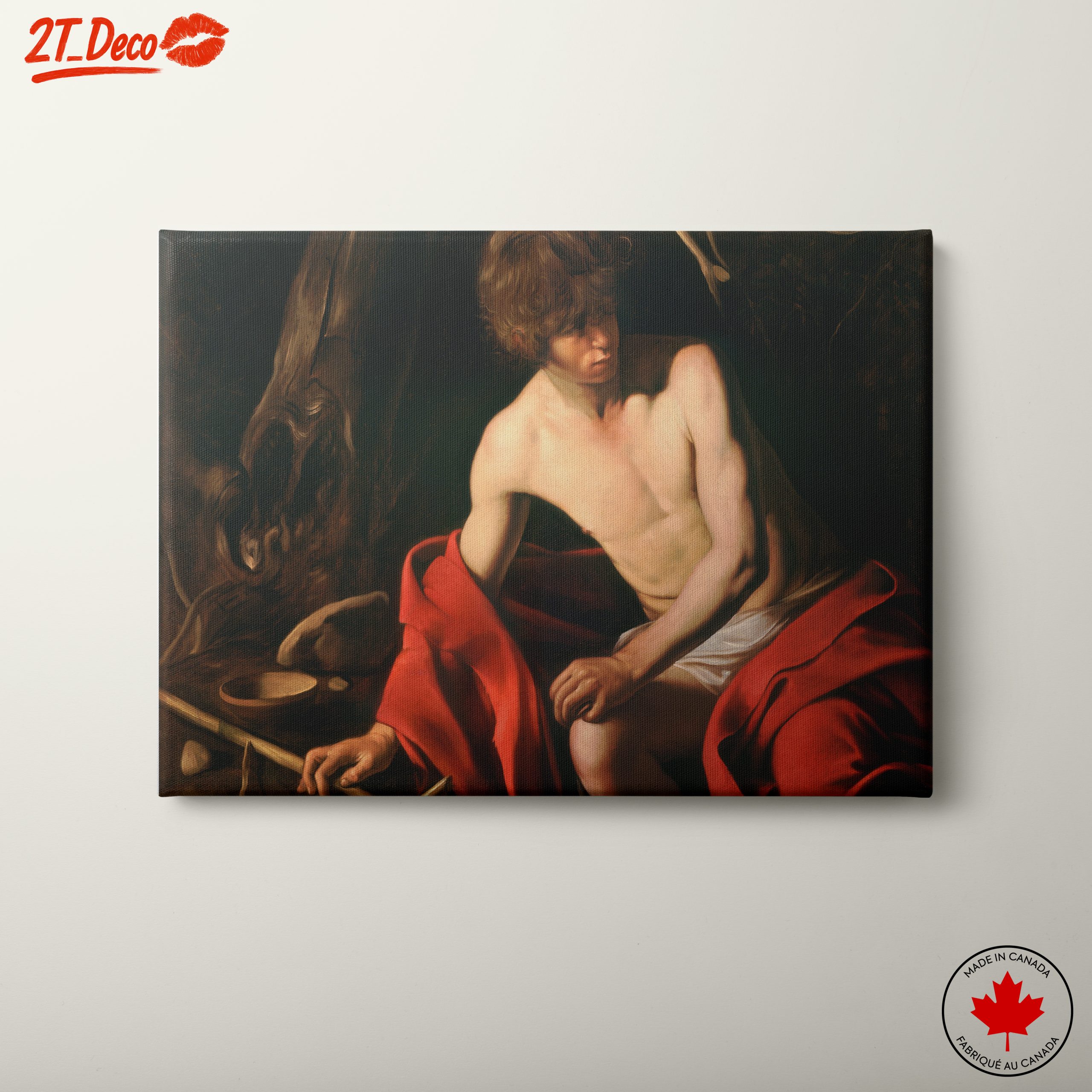 Contemporary Male Figure with Red Drapery