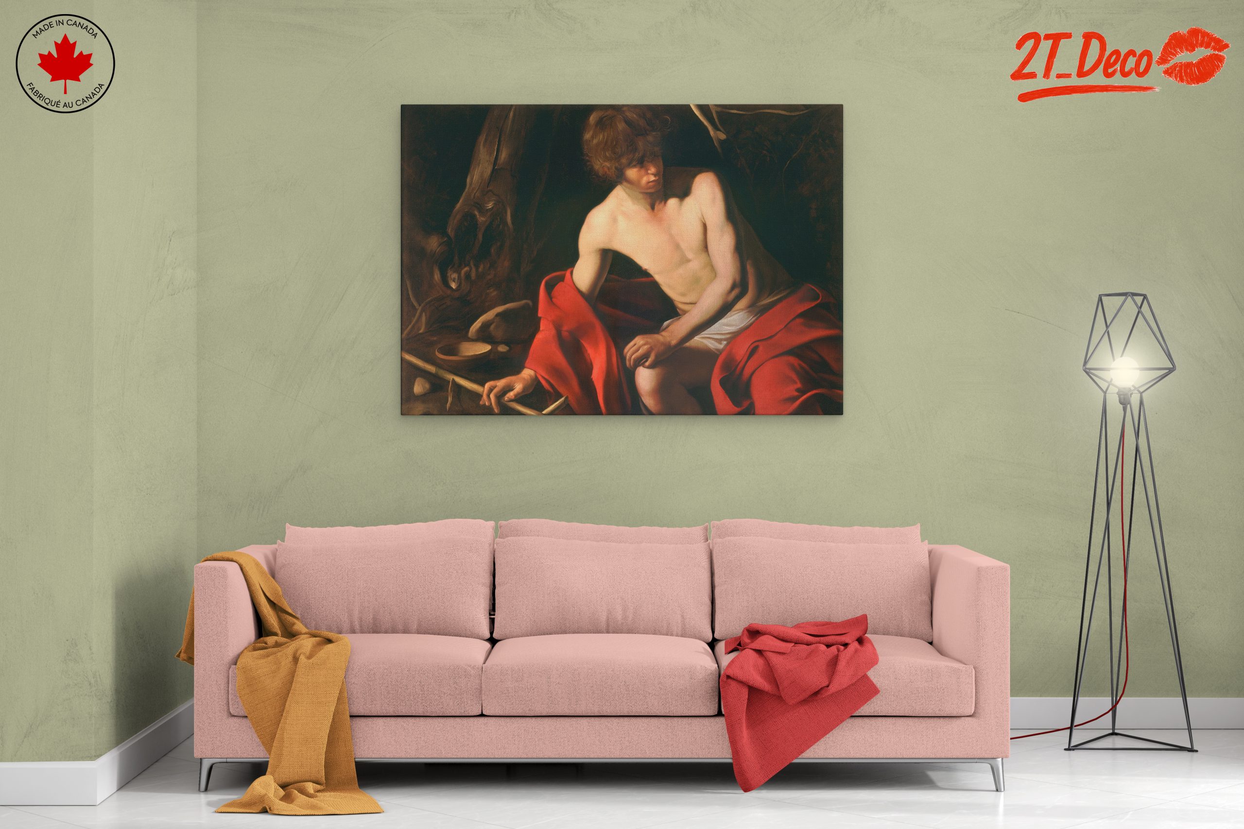 Contemporary Male Figure with Red Drapery - Image 2