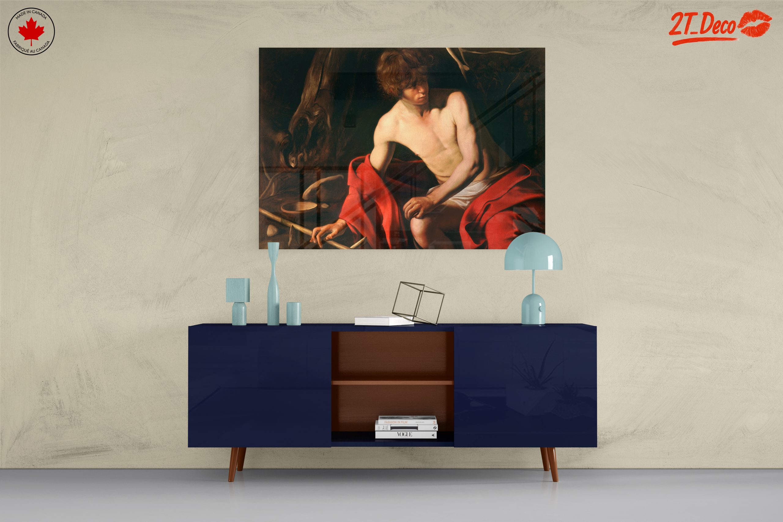 Contemporary Male Figure with Red Drapery - Image 8