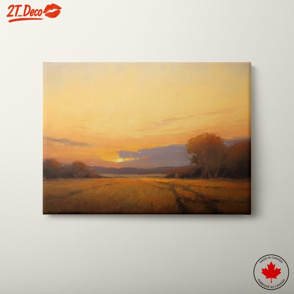 Vibrant Sunset Landscape in Warm Hues