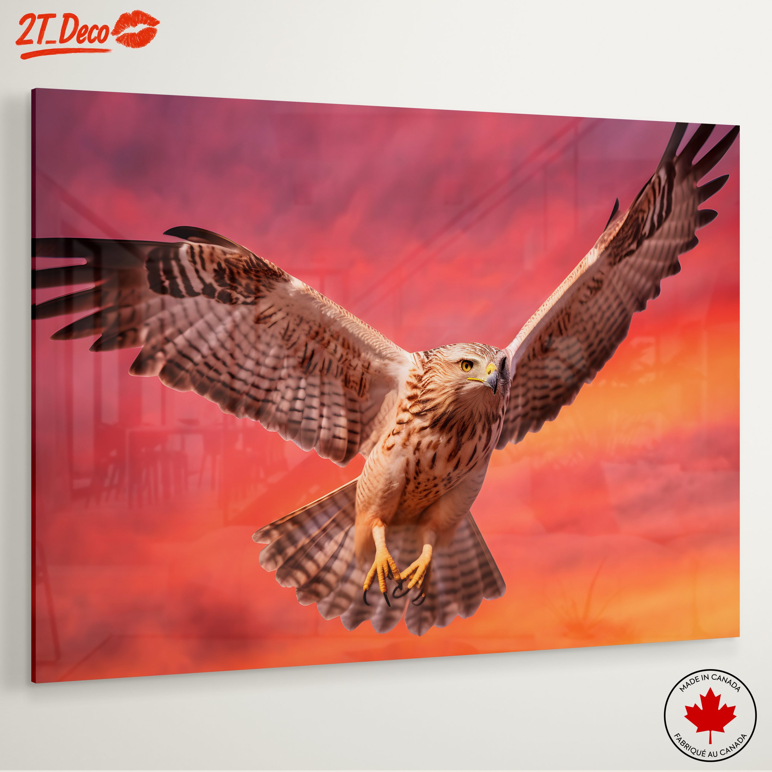 Majestic Hawk in Sunset Sky - Image 6