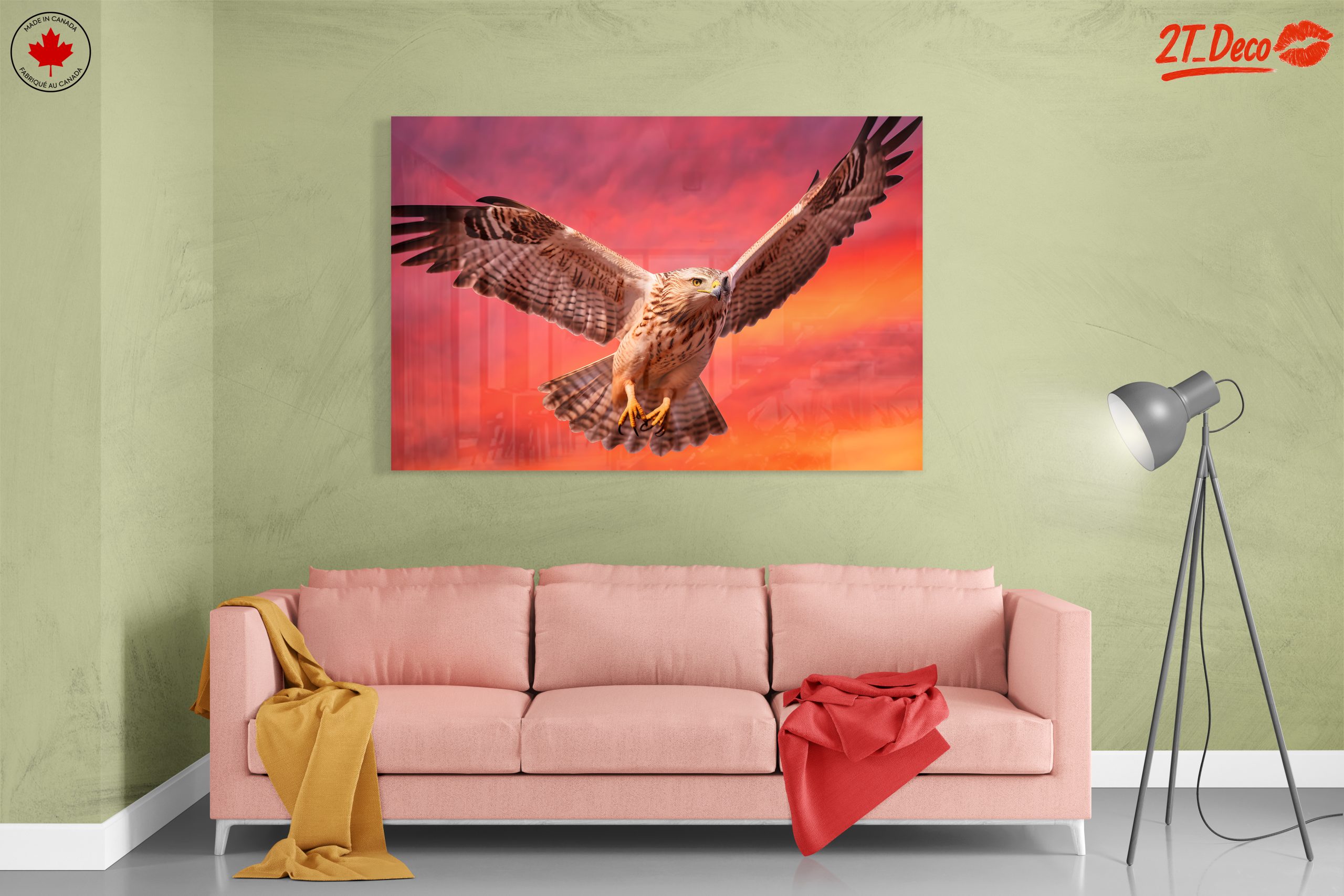 Majestic Hawk in Sunset Sky - Image 7