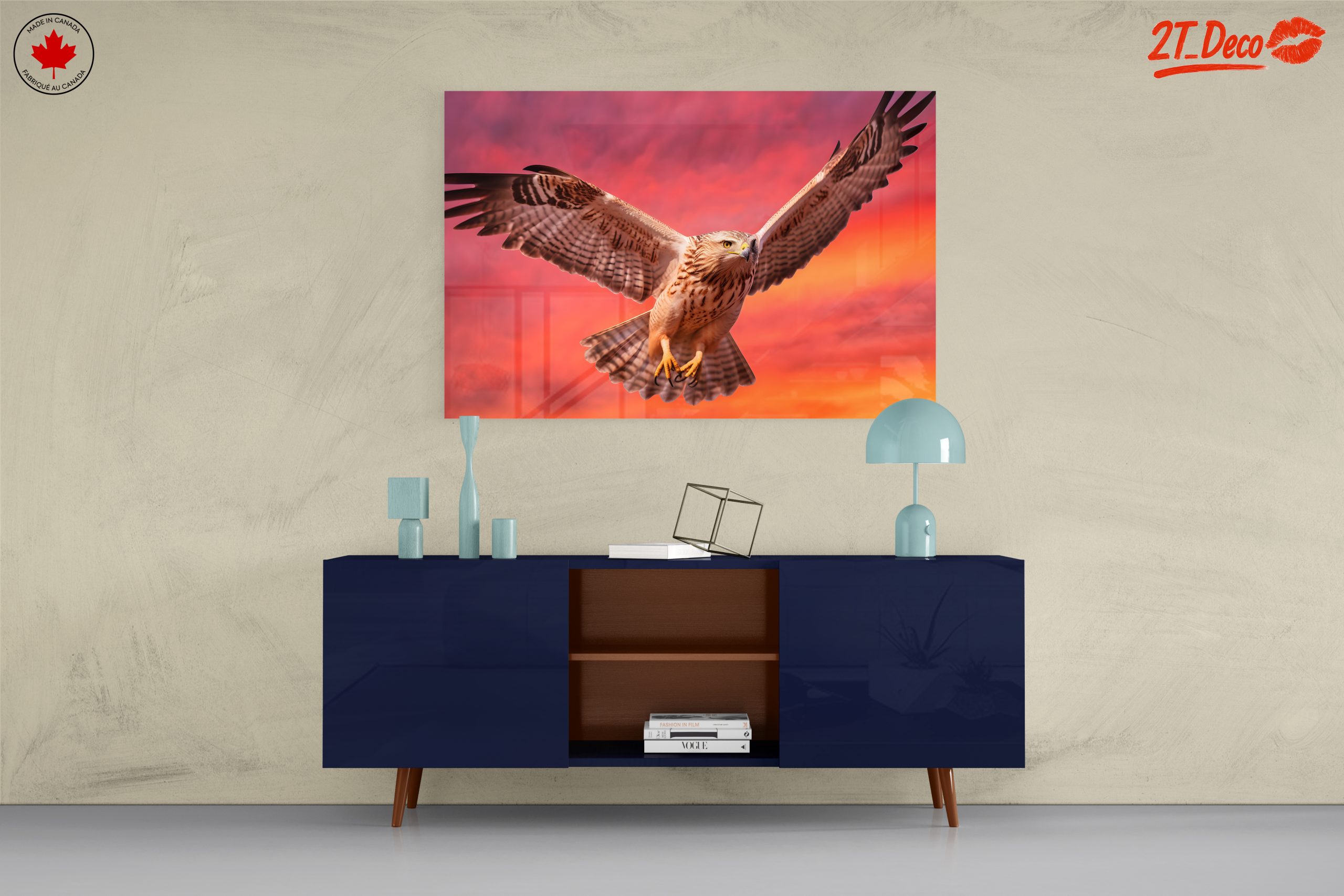 Majestic Hawk in Sunset Sky - Image 8