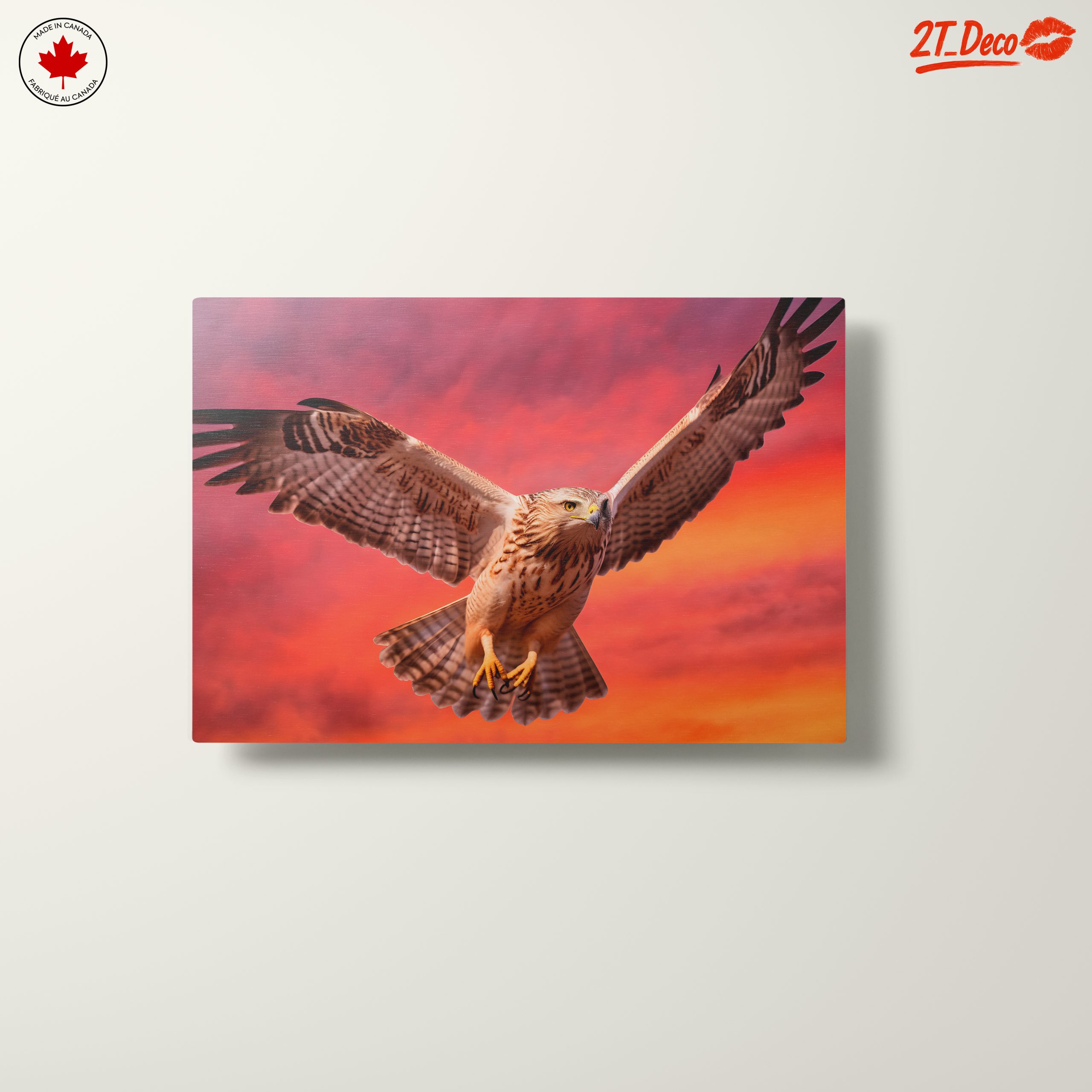 Majestic Hawk in Sunset Sky - Image 10