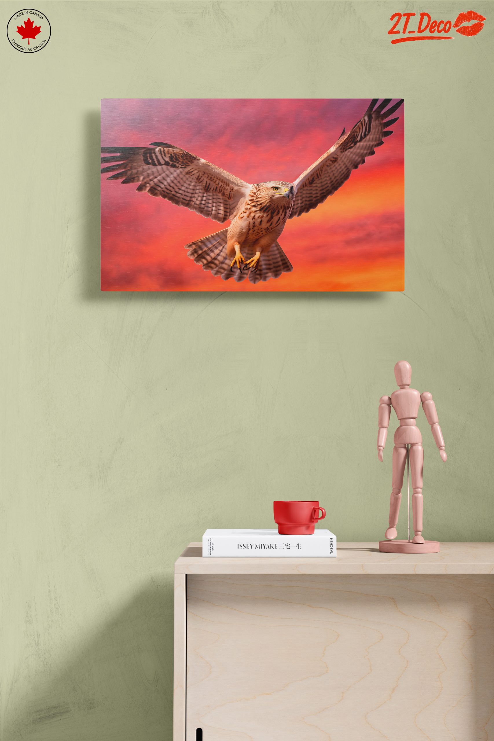 Majestic Hawk in Sunset Sky - Image 14