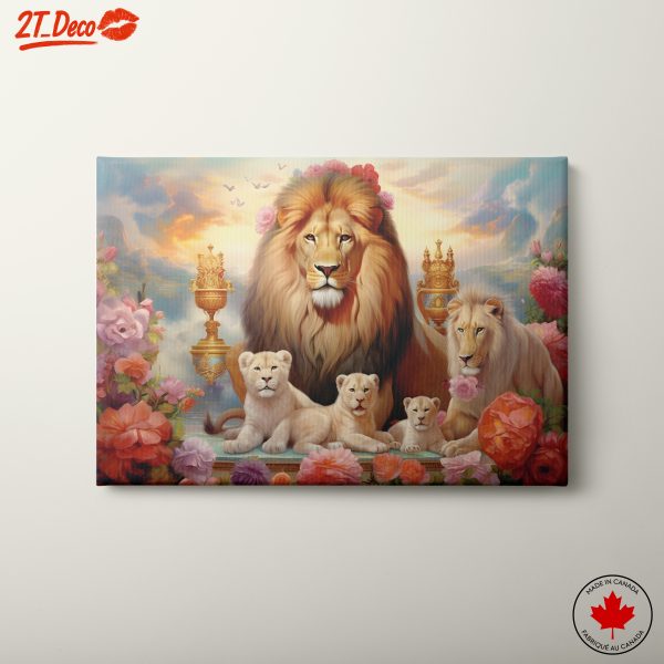 Majestic Lion Family Art