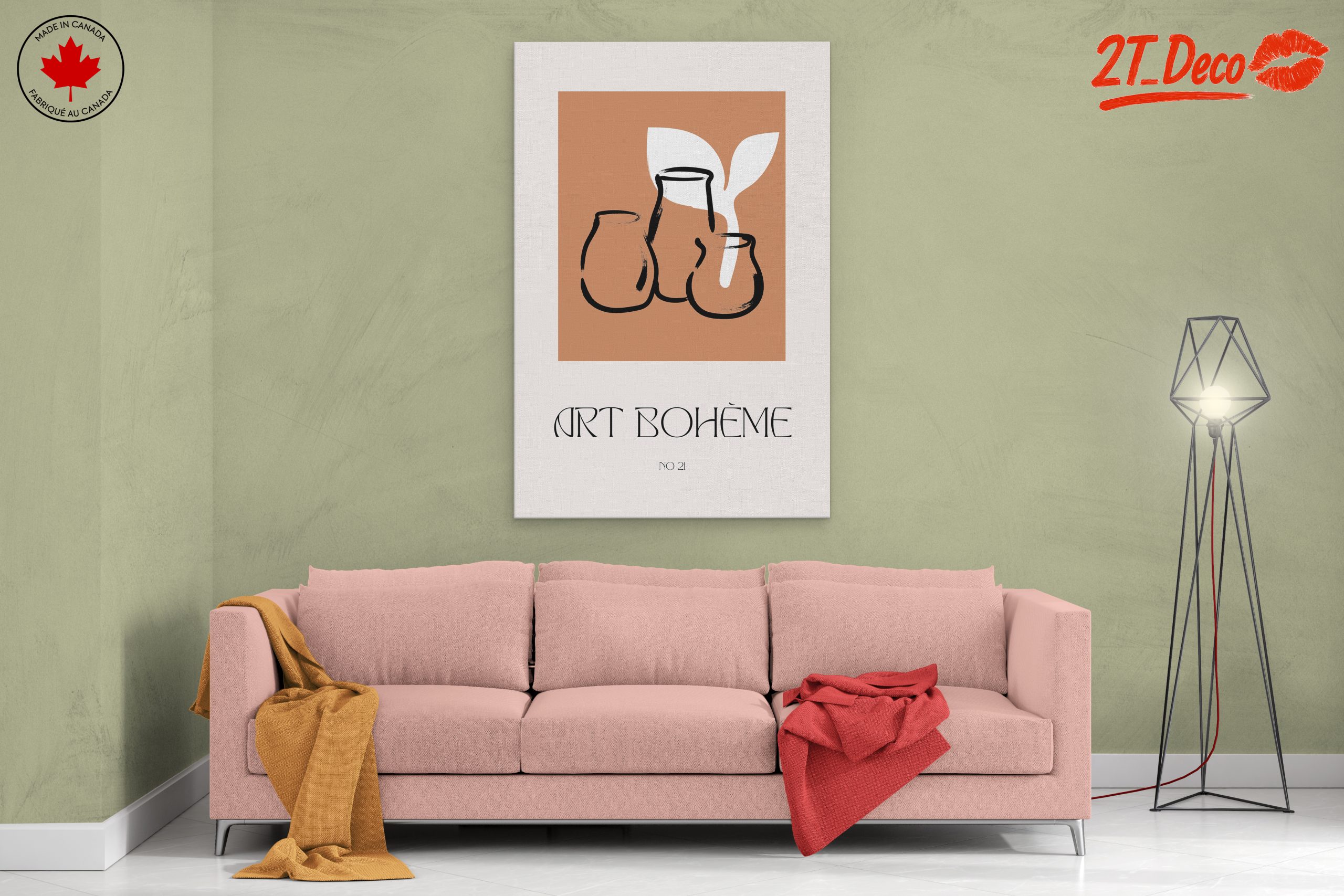 Modern Aesthetic Wall Art Featuring Abstract Vases - Image 2