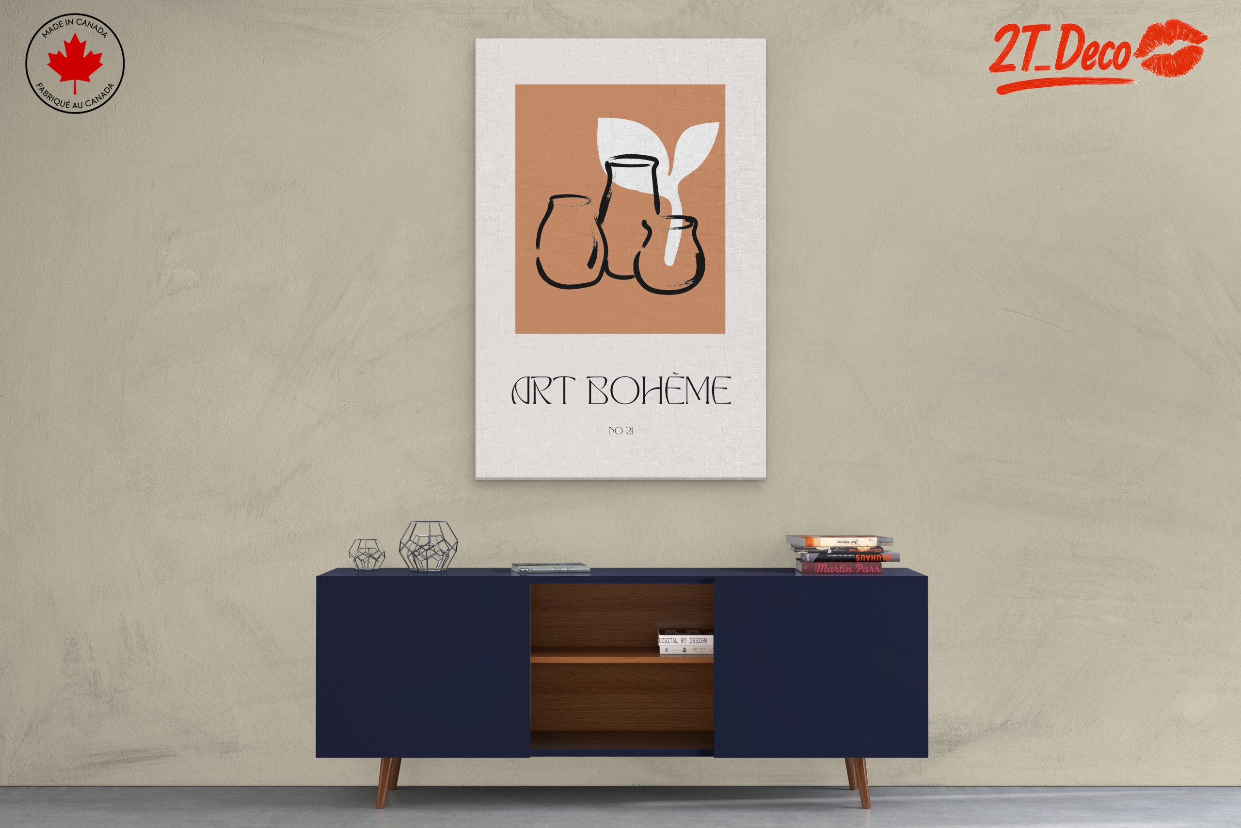 Modern Aesthetic Wall Art Featuring Abstract Vases - Image 3